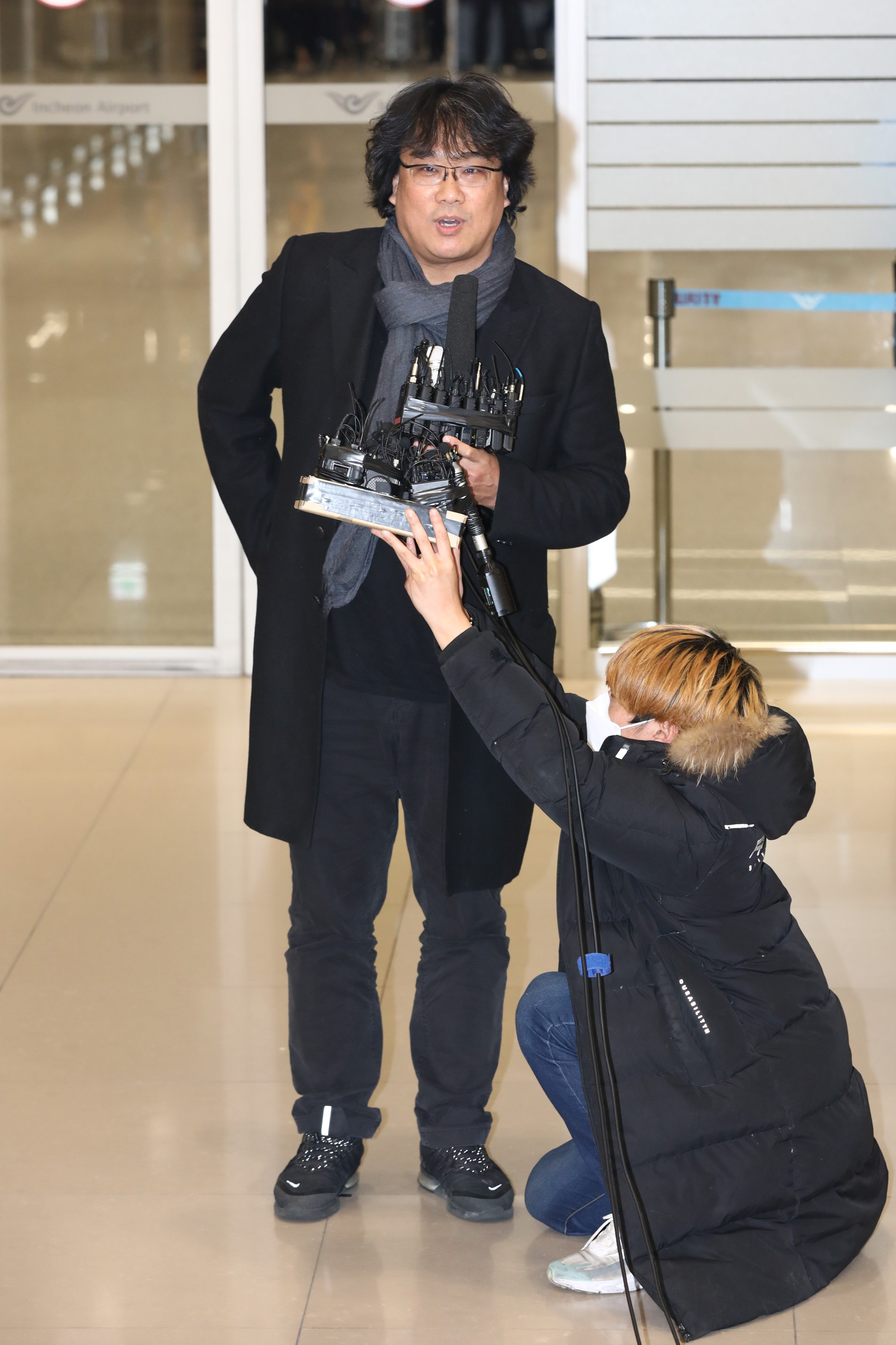 봉준호;영화기생충;봉준호인청공항입국