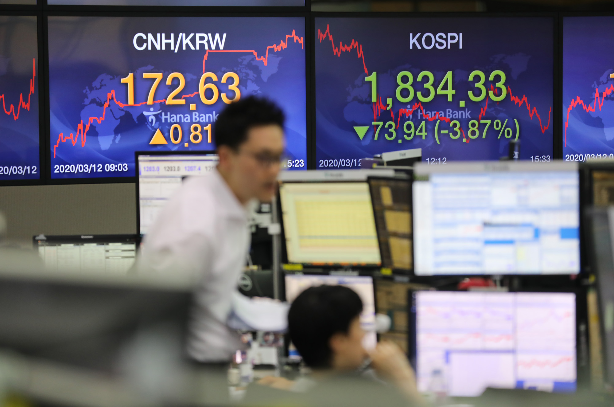 경제;코로나19;코스피;코로나증시;딜링룸;1800선