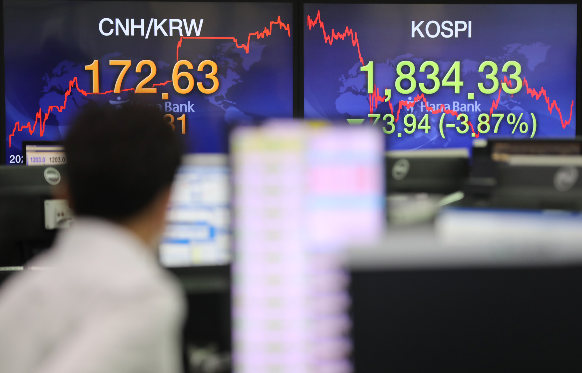 경제;코로나19;코스피;코로나증시;딜링룸;1800선