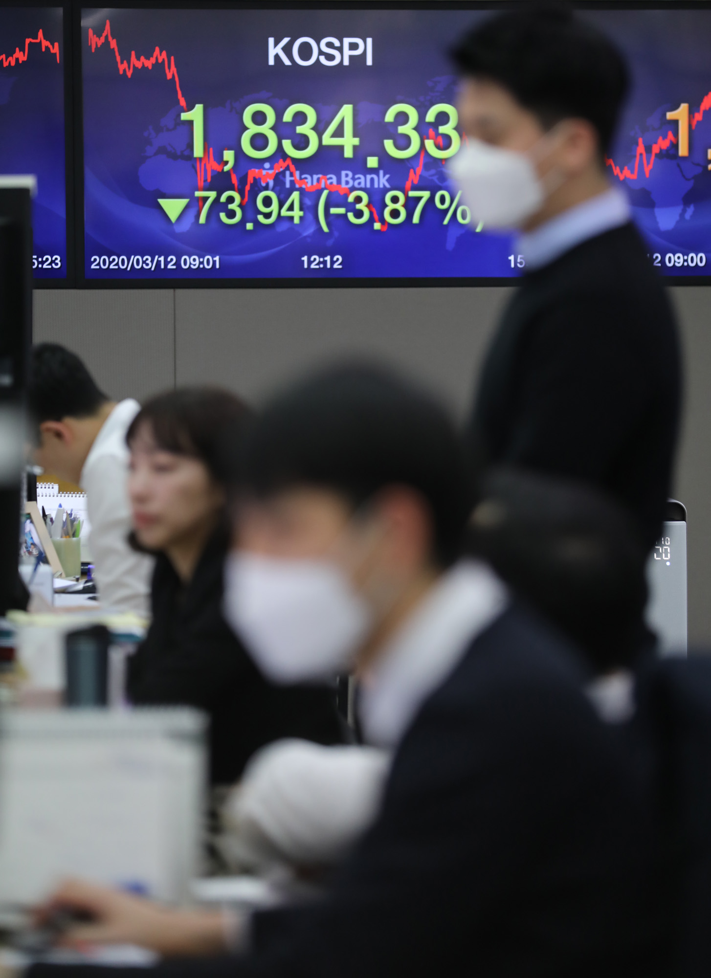 경제;코로나19;코스피;코로나증시;딜링룸;1800선