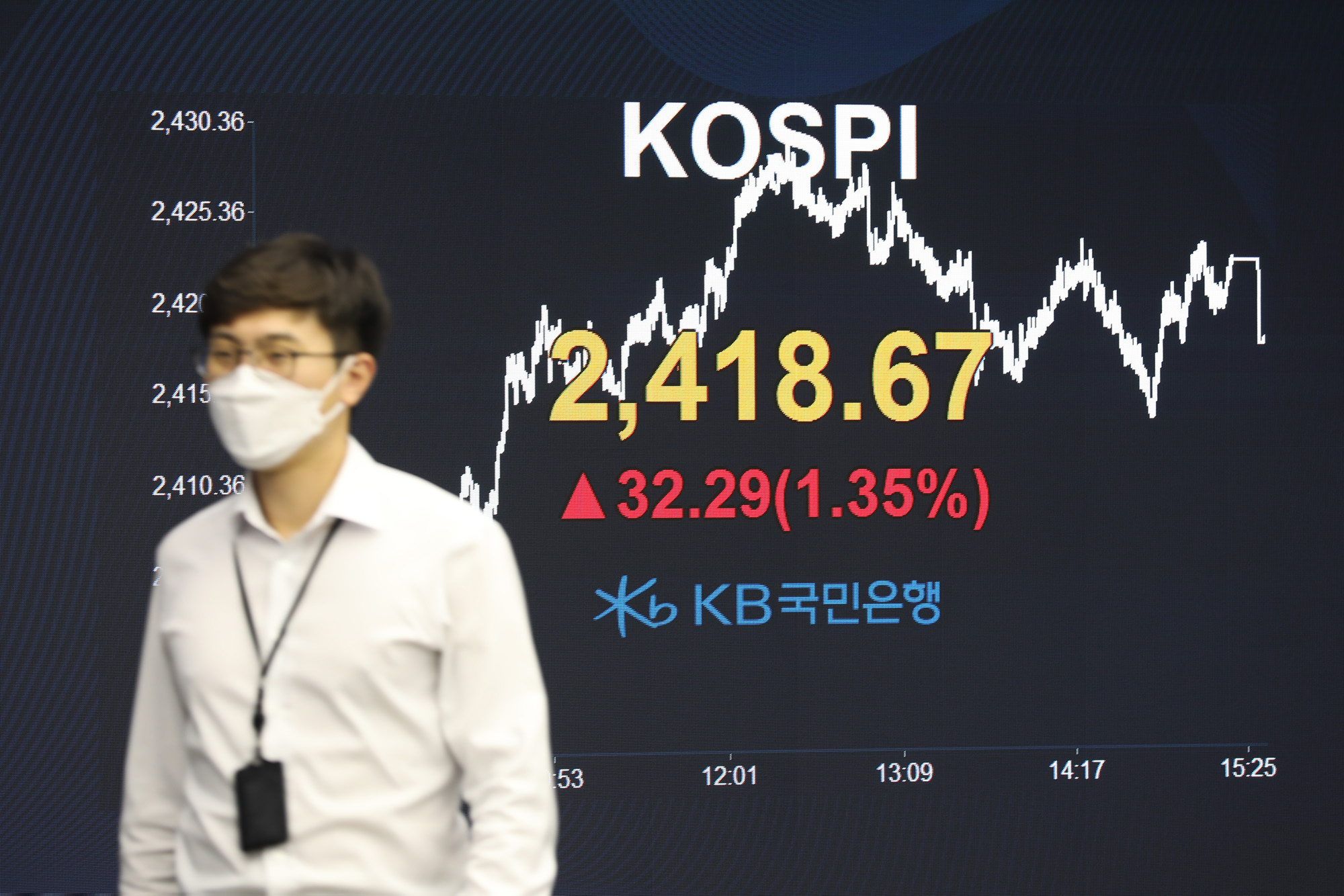 경제;코스피지수;국민은행딜링룸;지수2400선