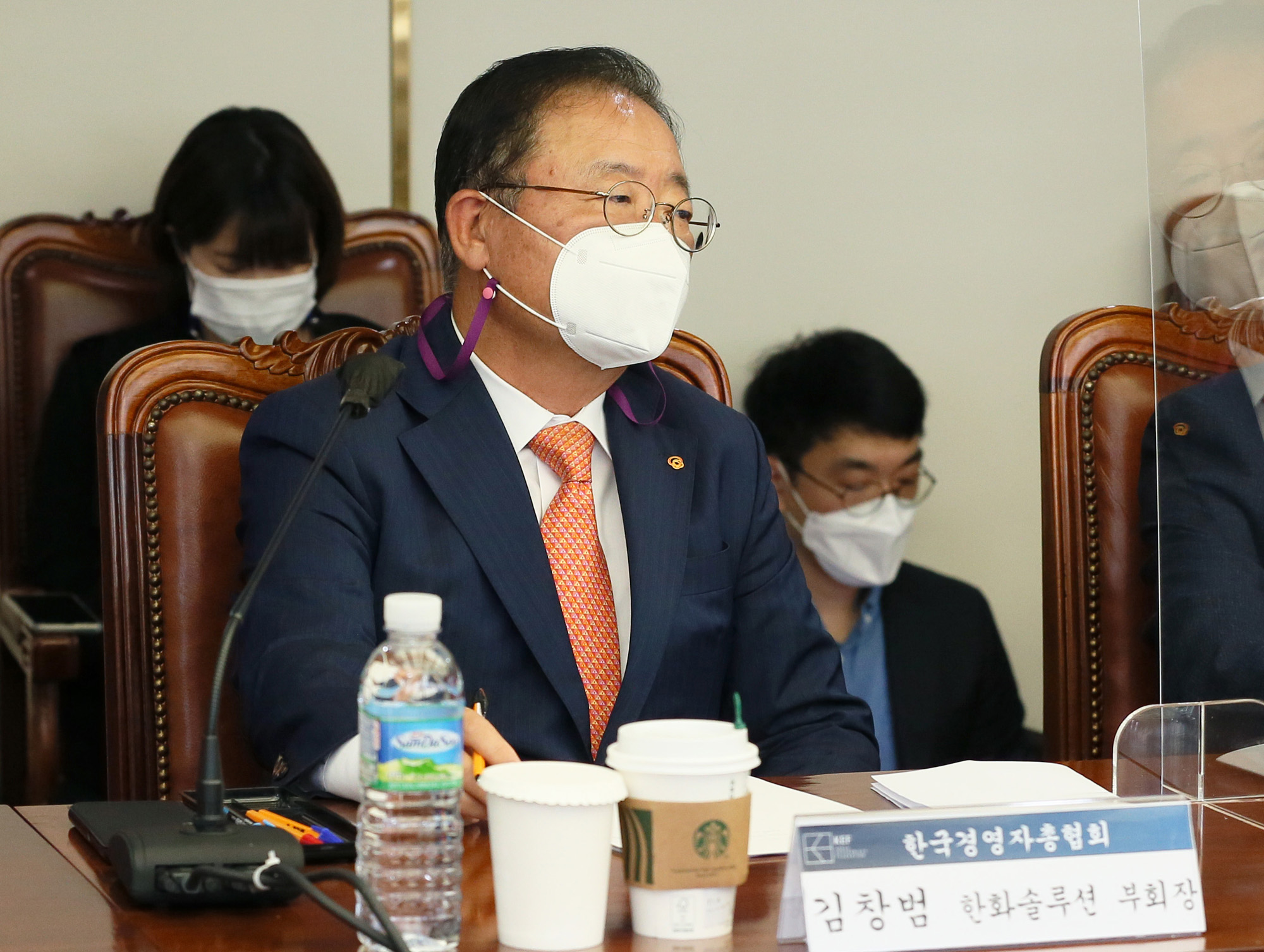 정치;더불어민주당경총간담회;한국경영자총협회사장단;김창범;한화솔루션부회장