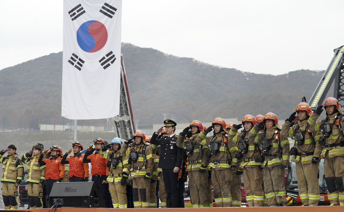 정치 청와대 문재인 제58주년 소방의 날 기념식