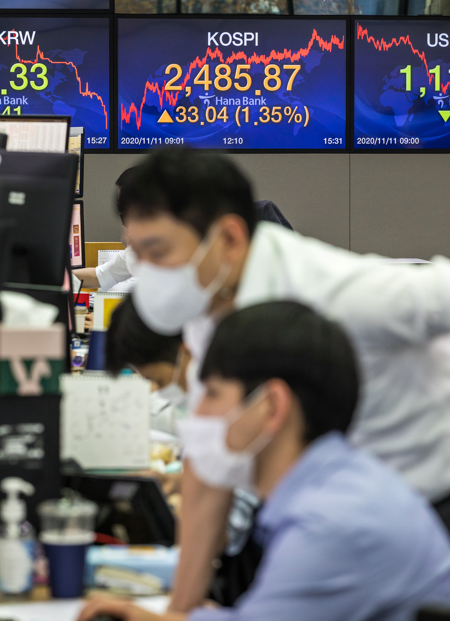 경제;금융;주식;코스피;코스닥;하나은행딜링룸;코스피상승