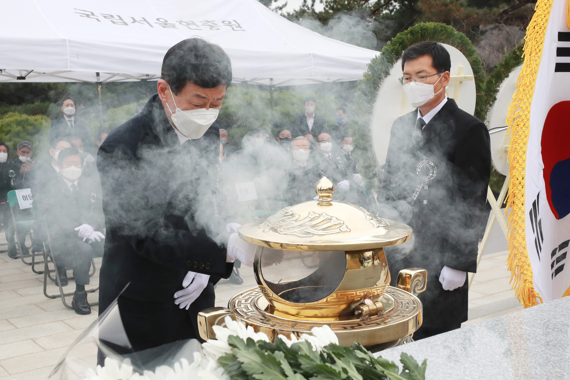 정치;김영삼대통령5주기추모식;국립서울현충원;김영삼대통령묘역