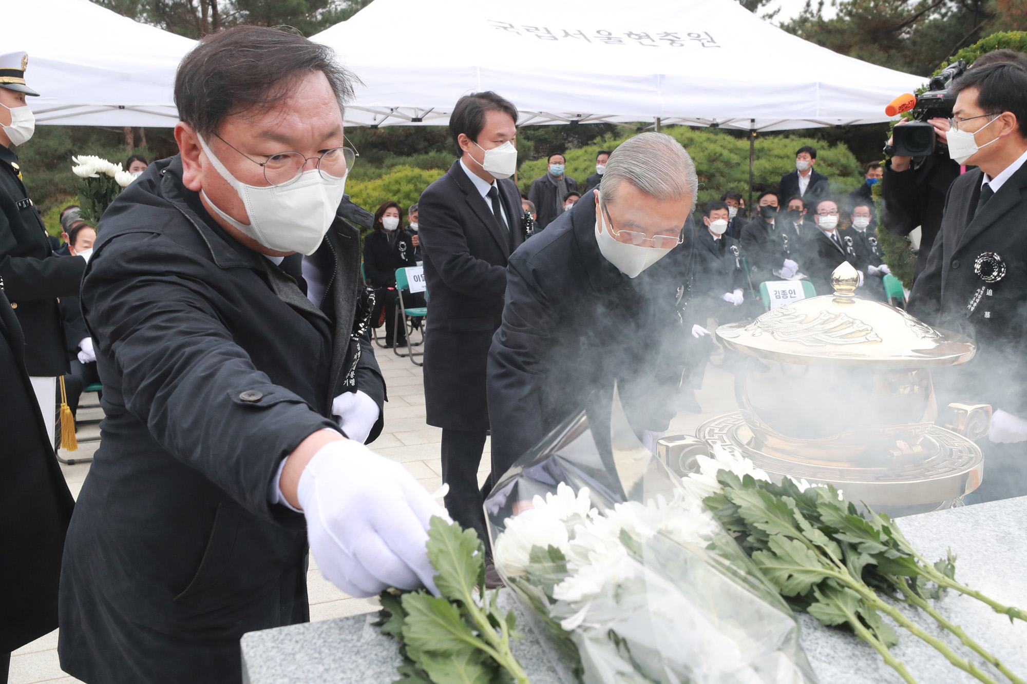 정치;김영삼대통령5주기추모식;국립서울현충원;김영삼대통령묘역