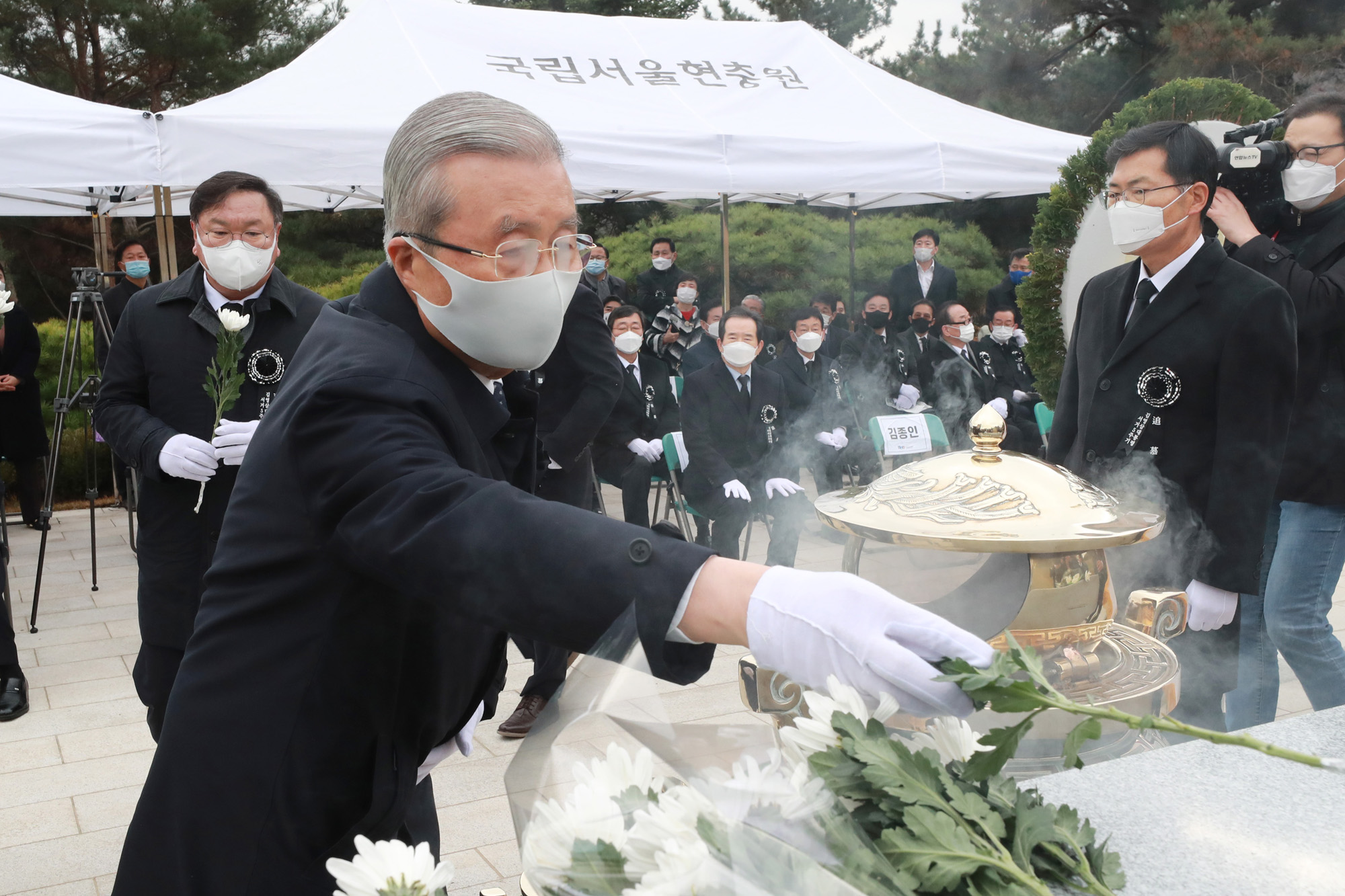 정치;김영삼대통령5주기추모식;국립서울현충원;김영삼대통령묘역