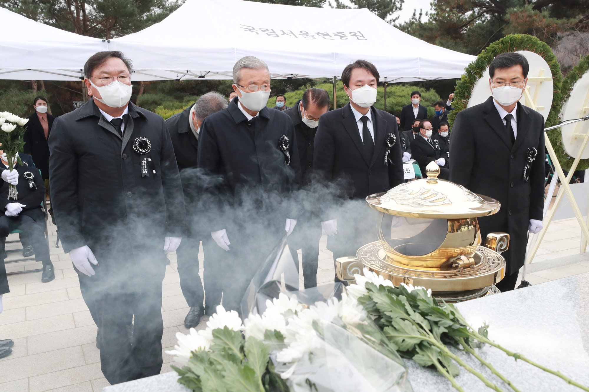 정치;김영삼대통령5주기추모식;국립서울현충원;김영삼대통령묘역