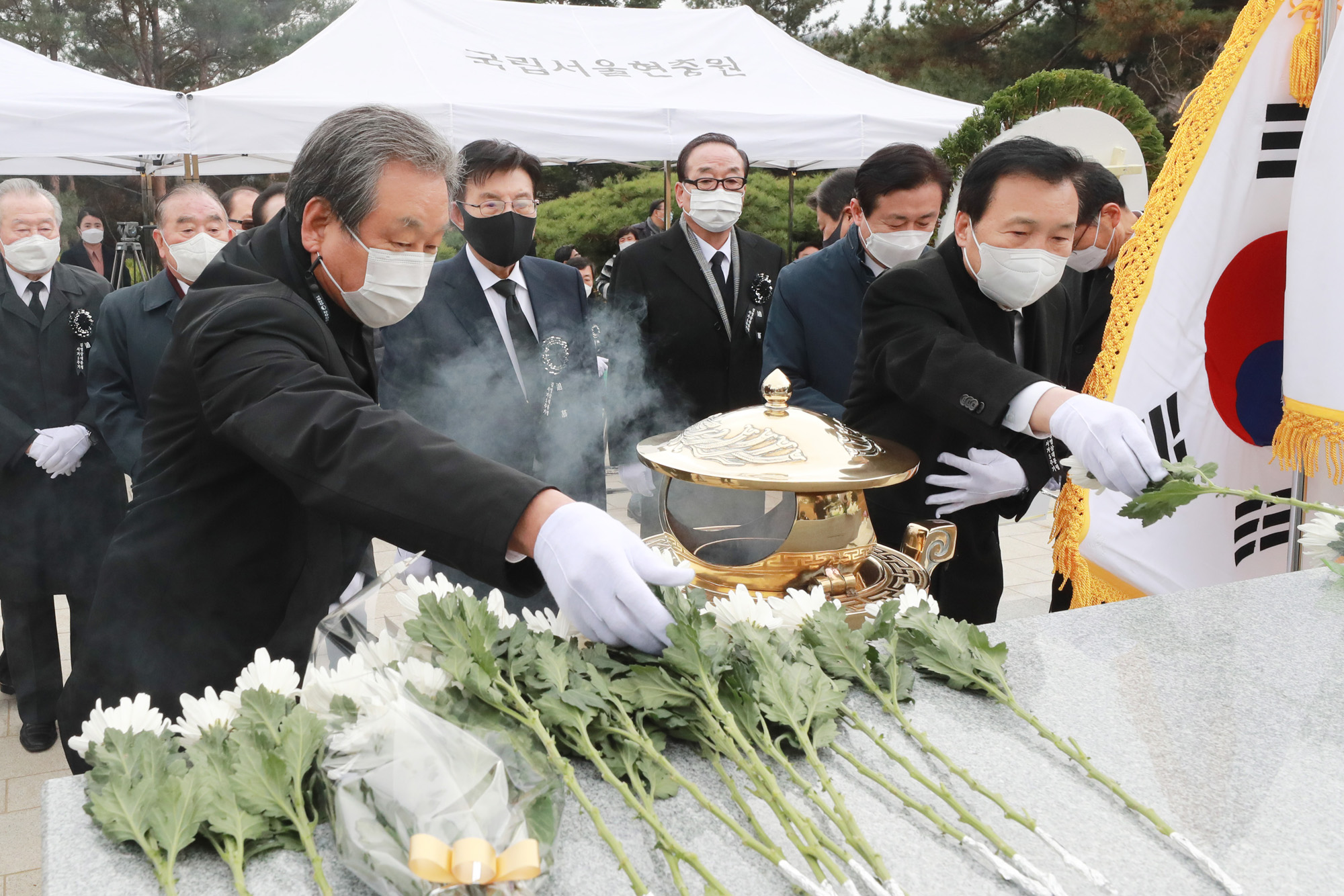 정치;김영삼대통령5주기추모식;국립서울현충원;김영삼대통령묘역