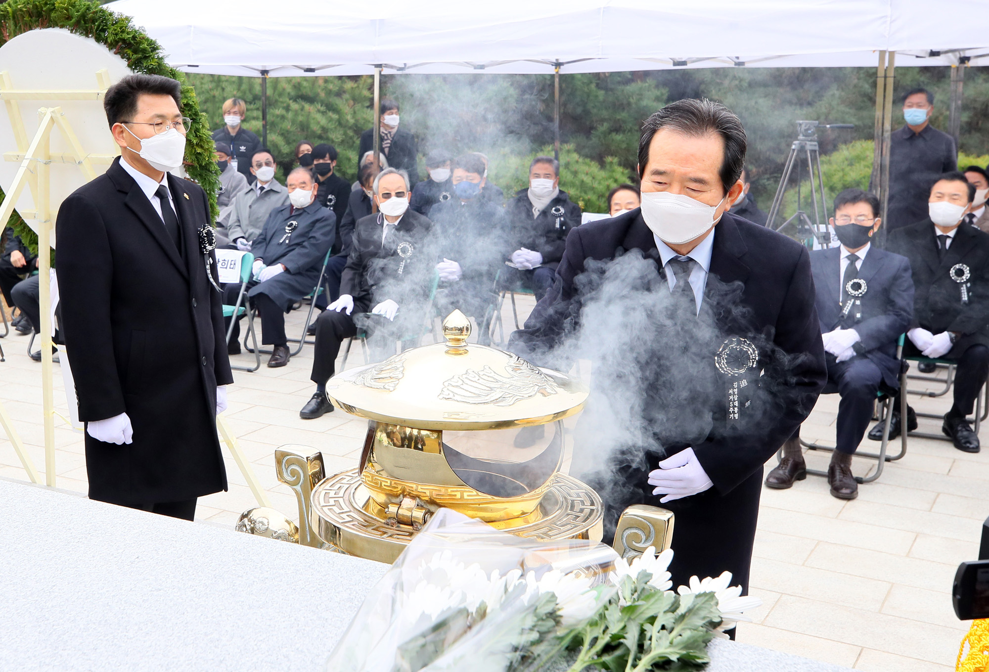 정치;김영삼대통령5주기추모식;국립서울현충원;김영삼대통령묘역;정세균 국무총리