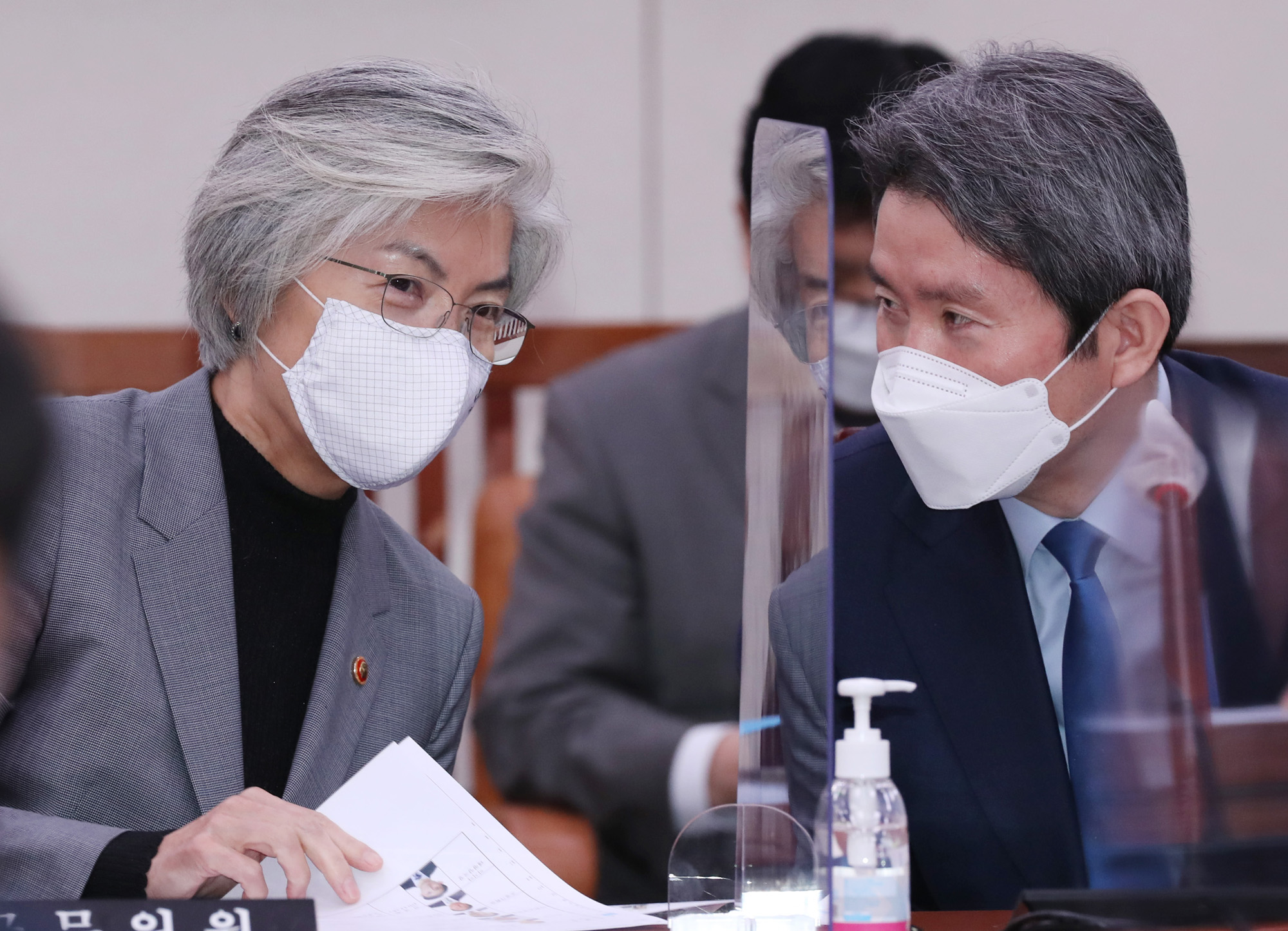 정치;국회;외교통일위원회;이인영 통일부장관;강경화 외교부장관