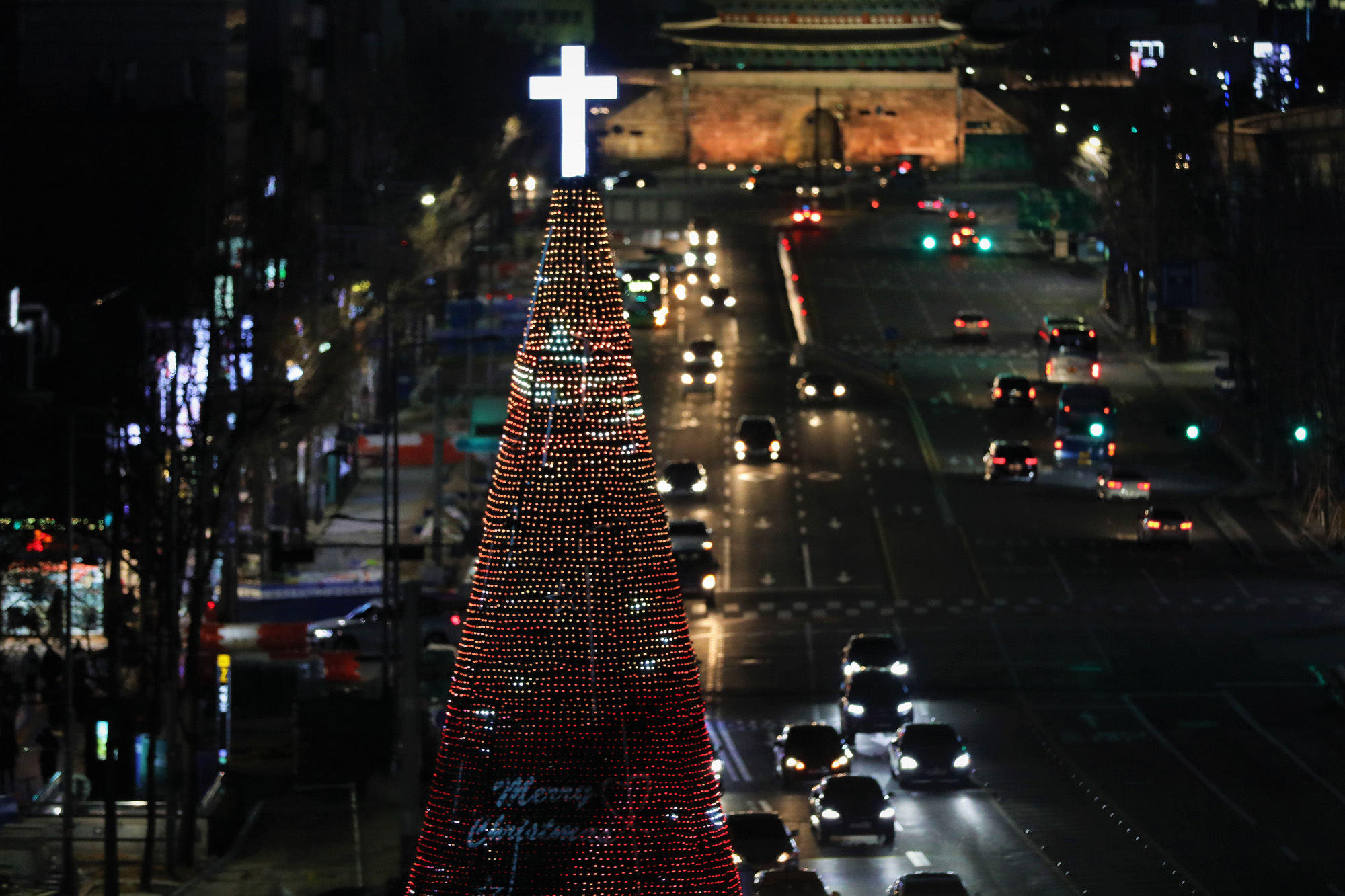 사회;종교;시청광장성탄트리점등식;서울광장트리