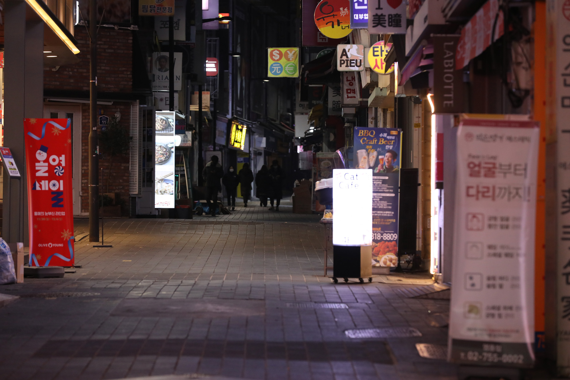 사회;경제;코로나19서울멈춤;코로나명동거리;집합금지밤9시