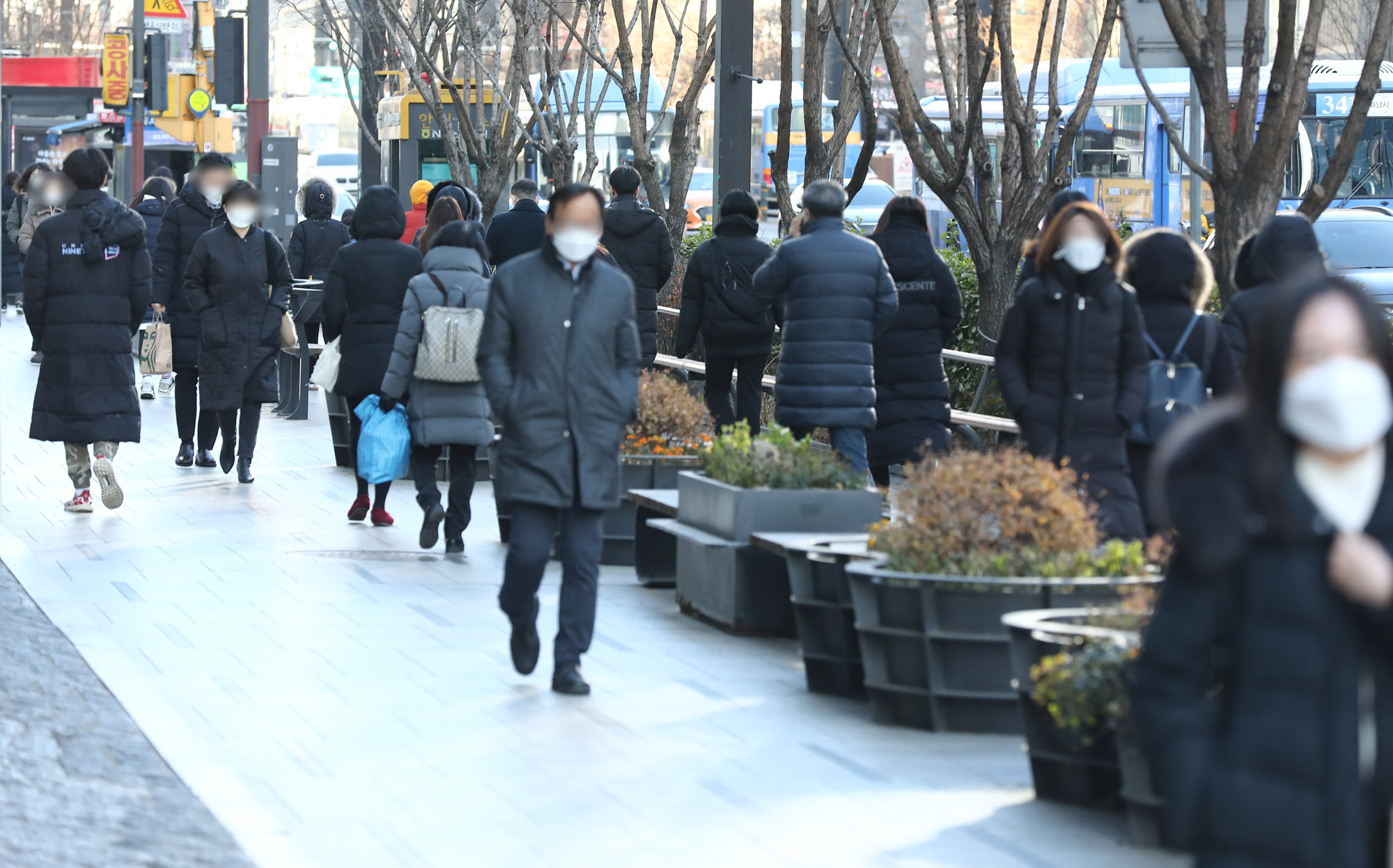 한파;겨울;동장근;한파출근길;강남출근길