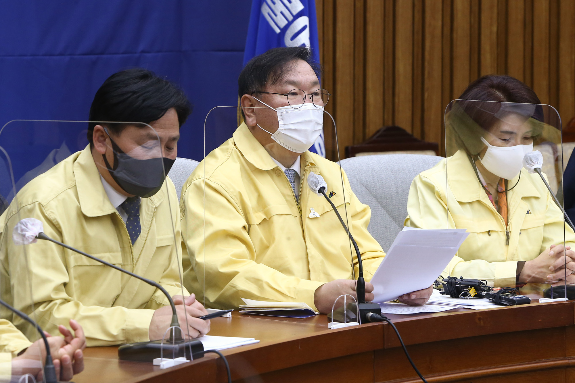 정치;국회;더불어민주당정책조정회의;김태년 원내대표
