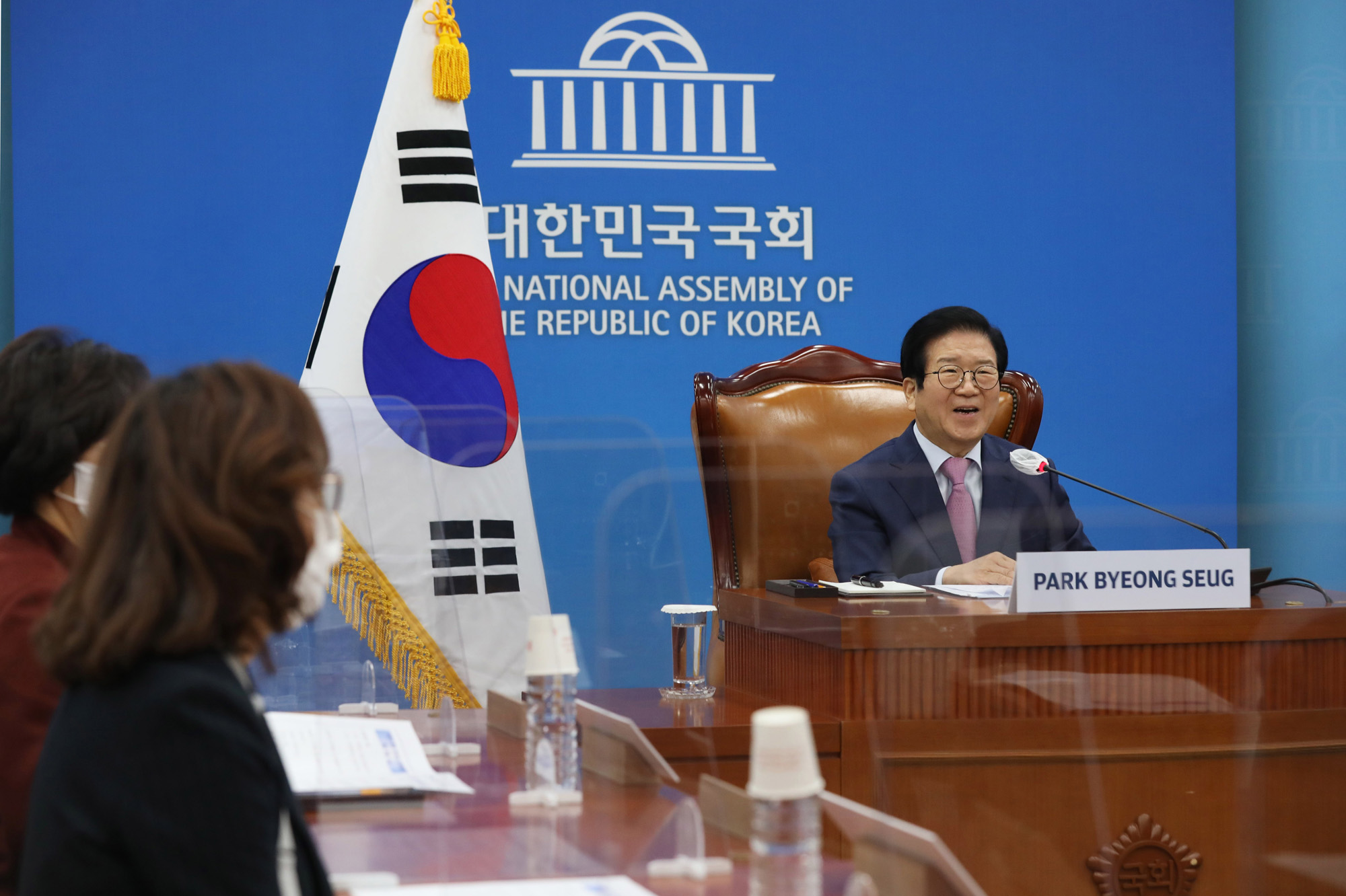 정치;국회;국회의장;박병석;리잔수 상무위원장