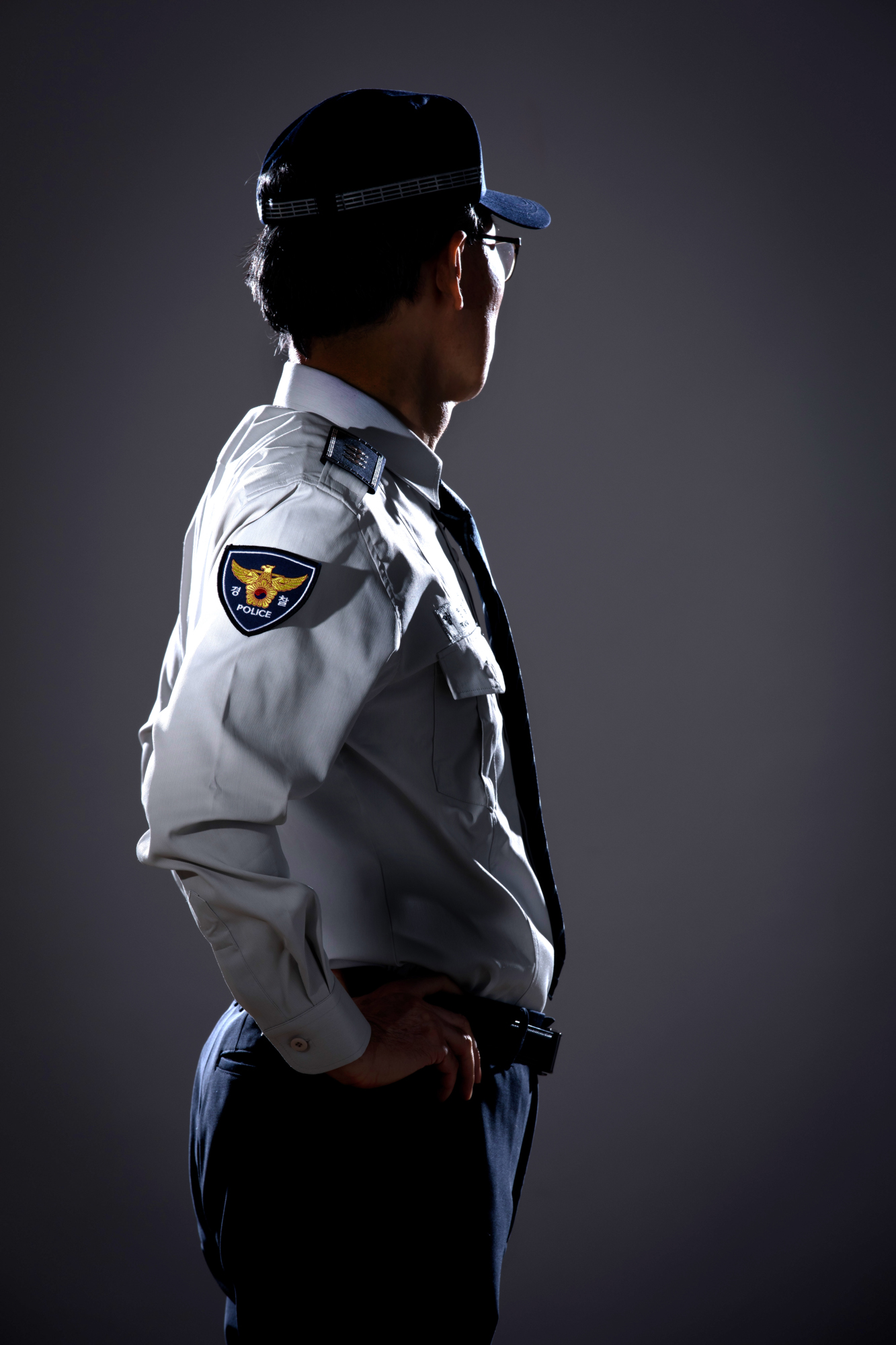 경찰 실루엣 경찰 근무복 경찰 모자
