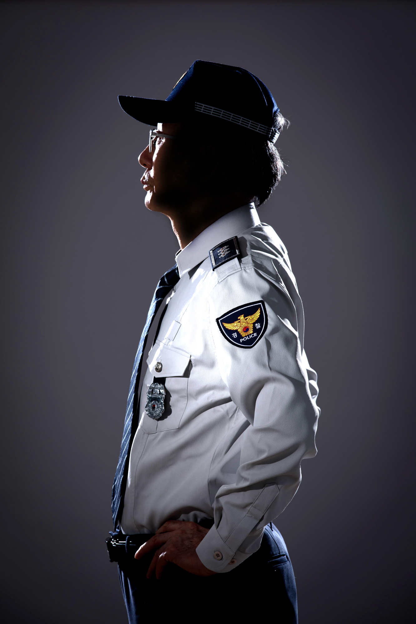 경찰 실루엣 경찰 근무복 경찰 모자