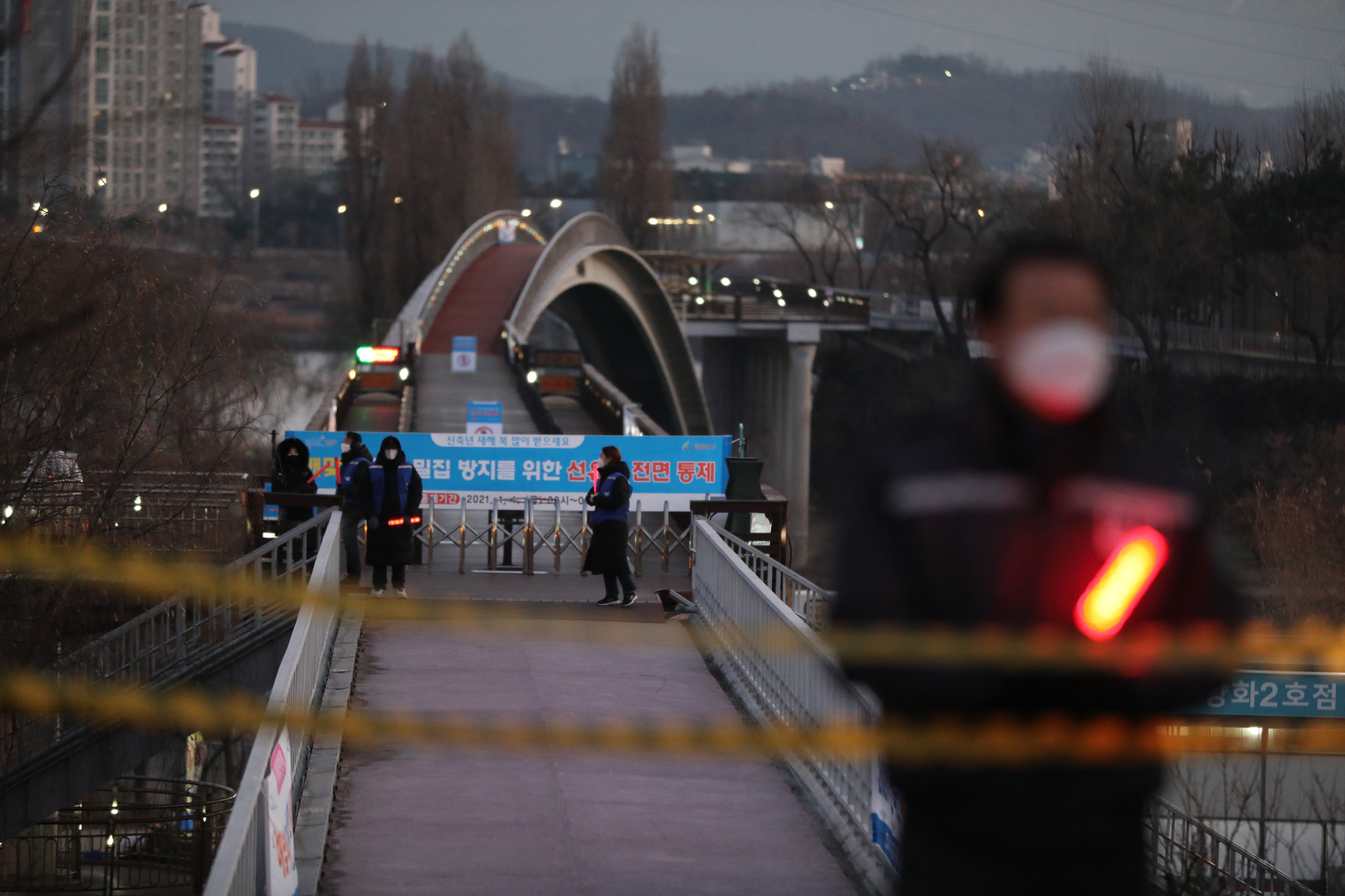 사회;2021년새해첫일출;선유교통제;선유교일출