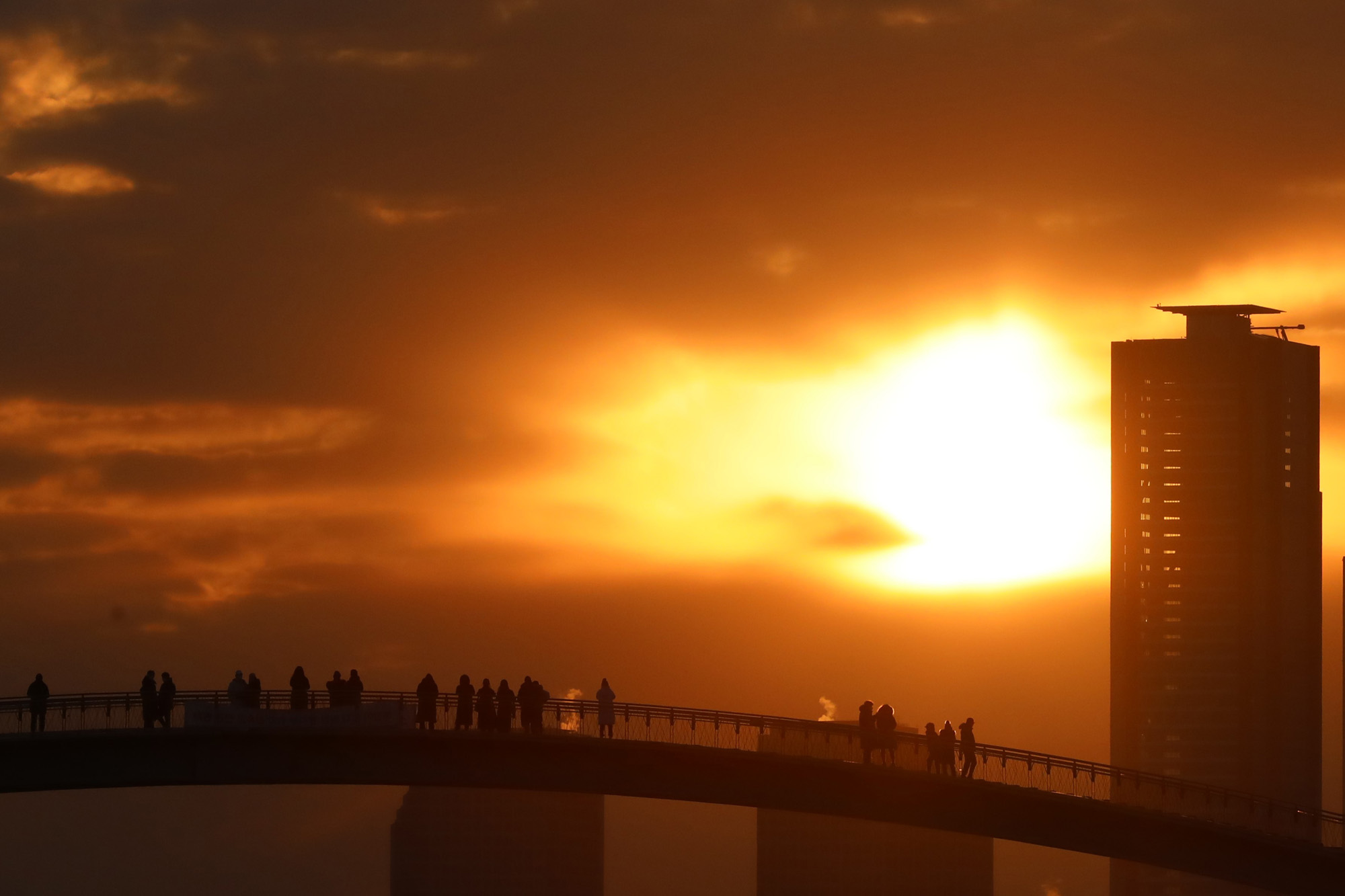 사회;2021년새해첫일출;선유교통제;선유교일출