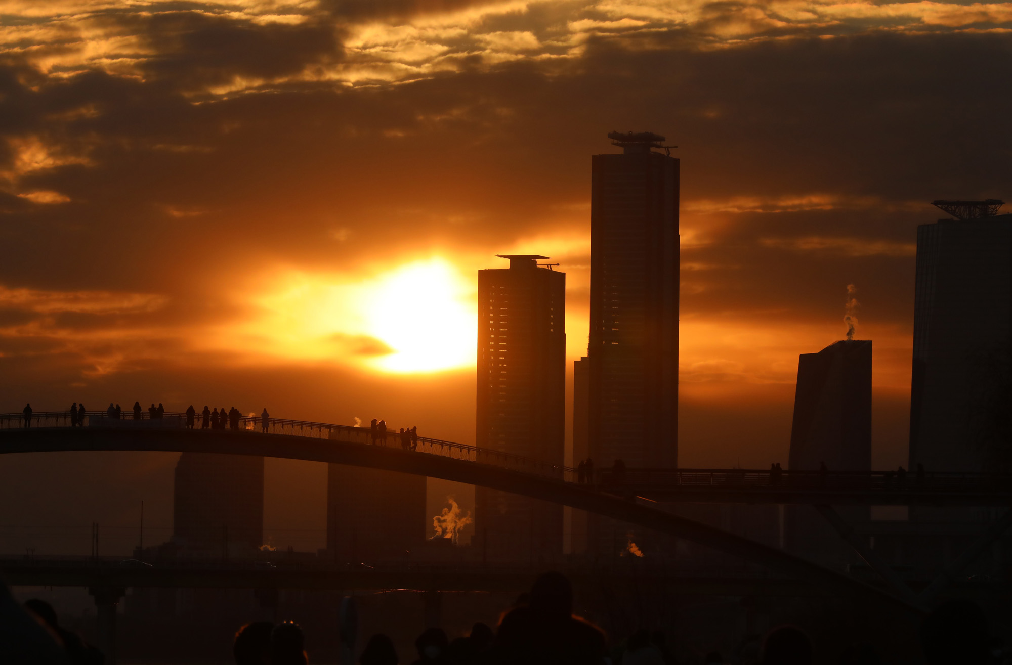 사회;2021년새해첫일출;선유교통제;선유교일출