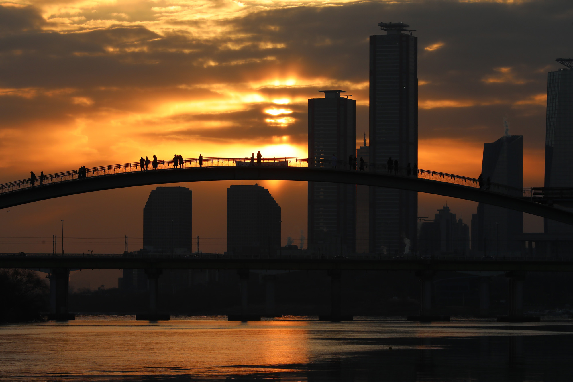 사회;2021년새해첫일출;선유교통제;선유교일출