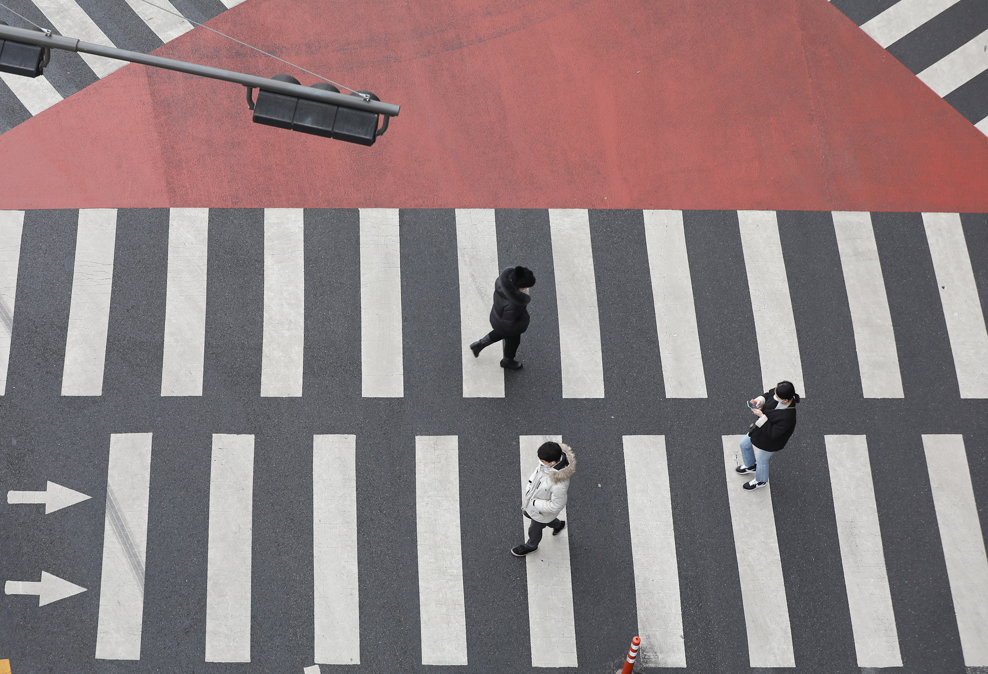 코로나19;사회적거리두기;마스크;횡단보도