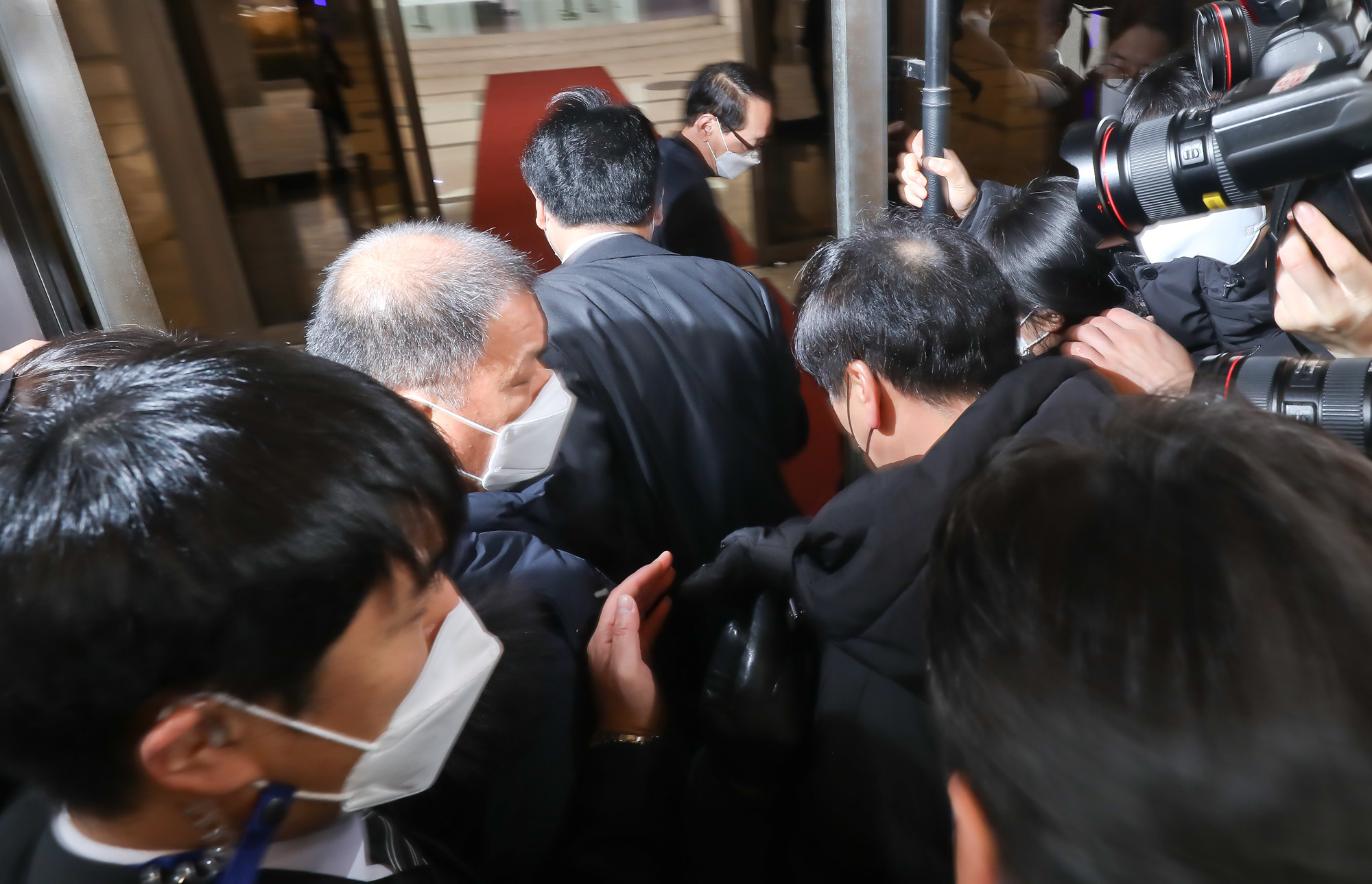 국민의힘 탄핵거래 진상조사단 대법원 항의방문;김도읍;장제원 전주혜 김웅