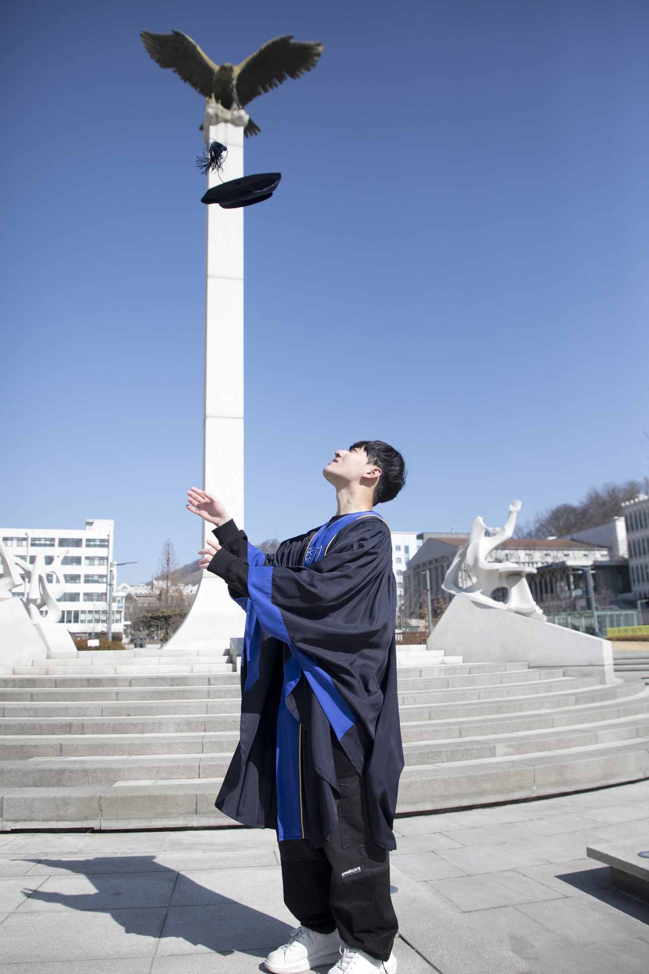 사회;세태;코로나19;졸업식;연세대;졸업사진;학위복;학위모