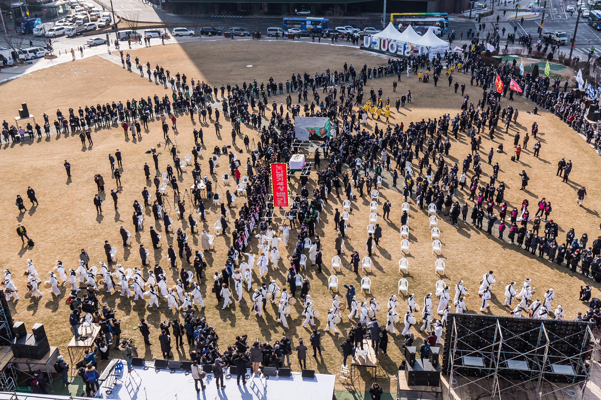 사회;인물;백기완;통일문제연구소장;백기완소장영결식;서울광장