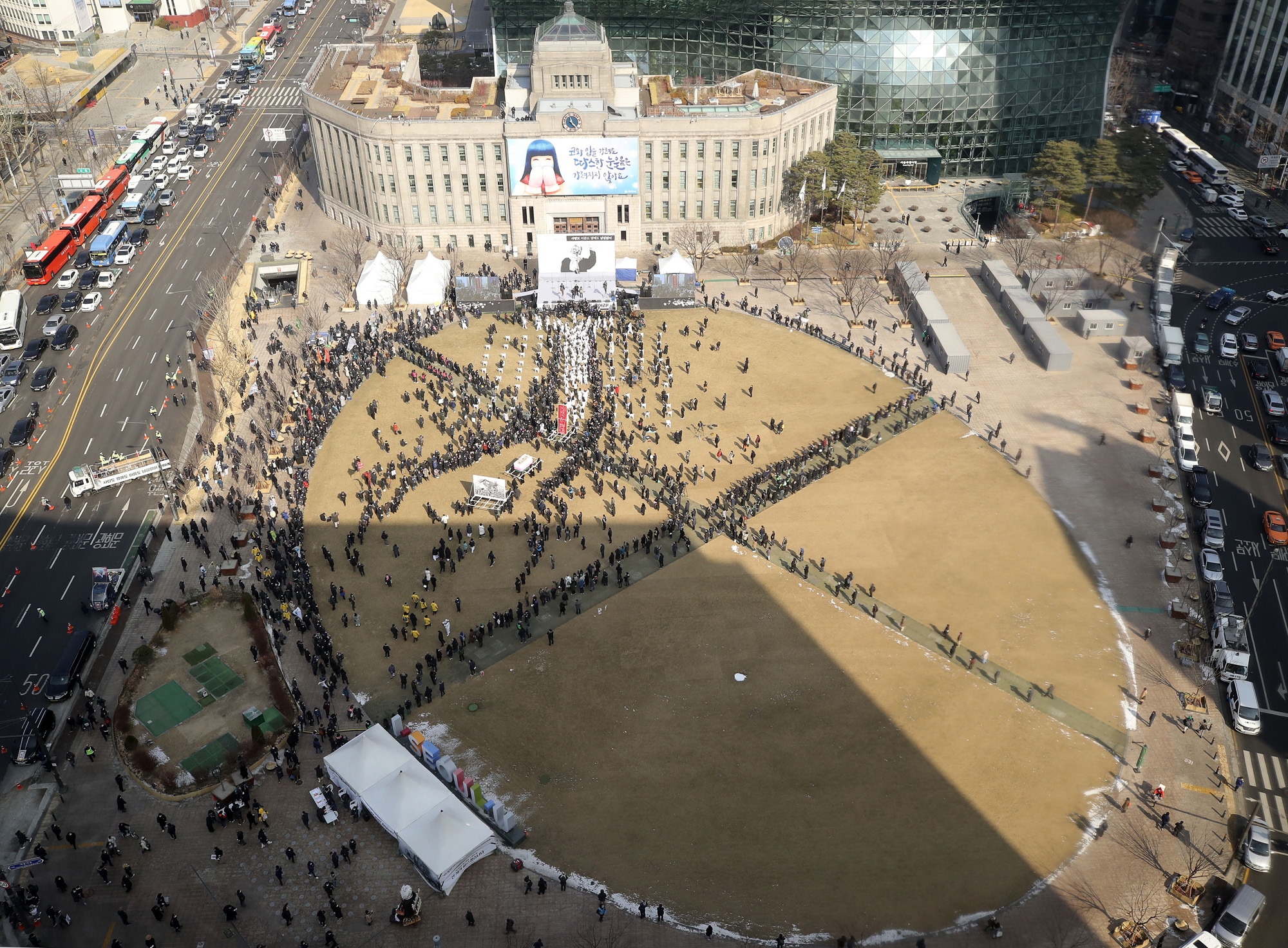 사회;인물;백기완;통일문제연구소장;백기완소장영결식;서울광장