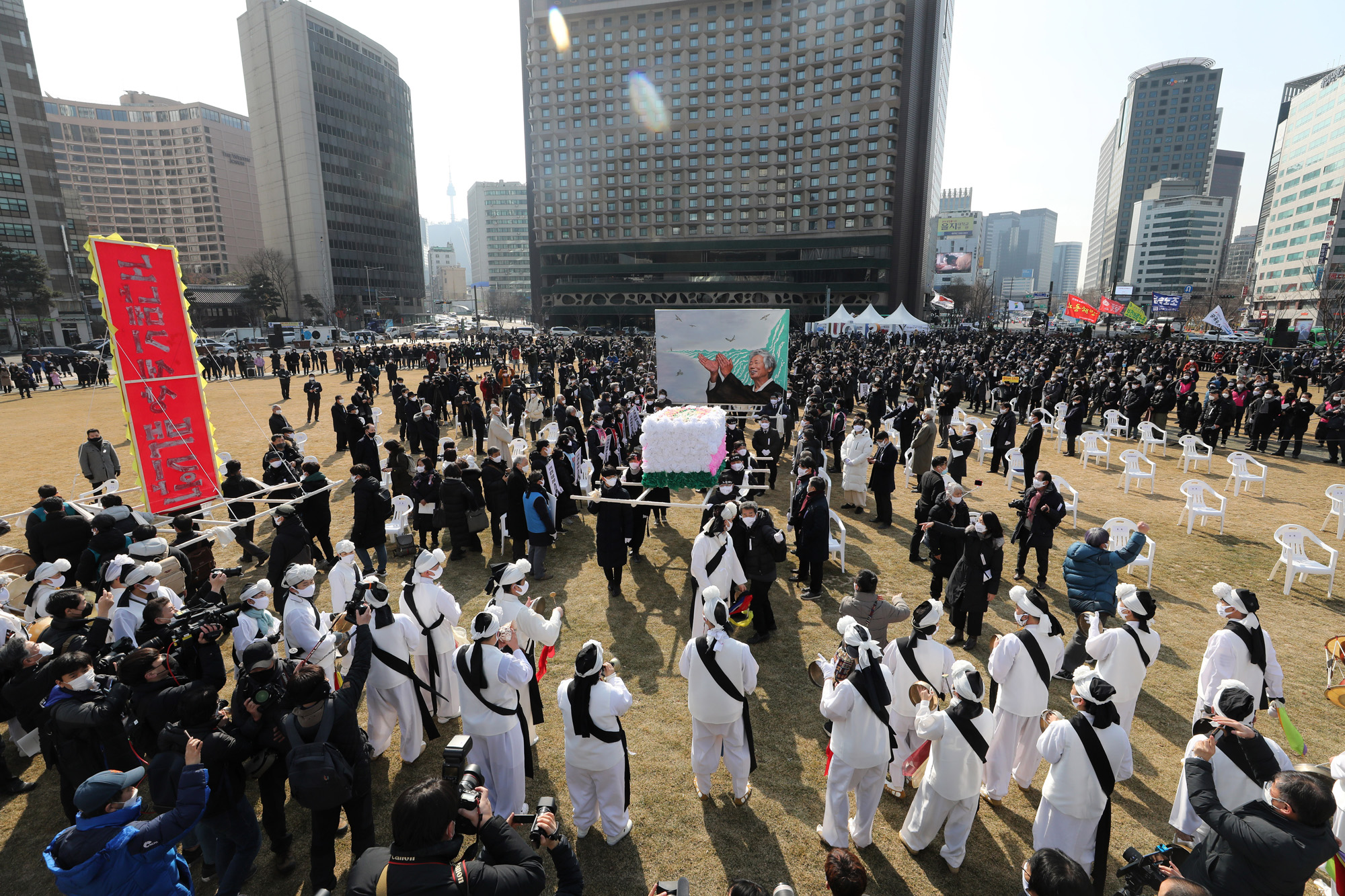 사회;인물;백기완;통일문제연구소장;백기완소장영결식;서울광장