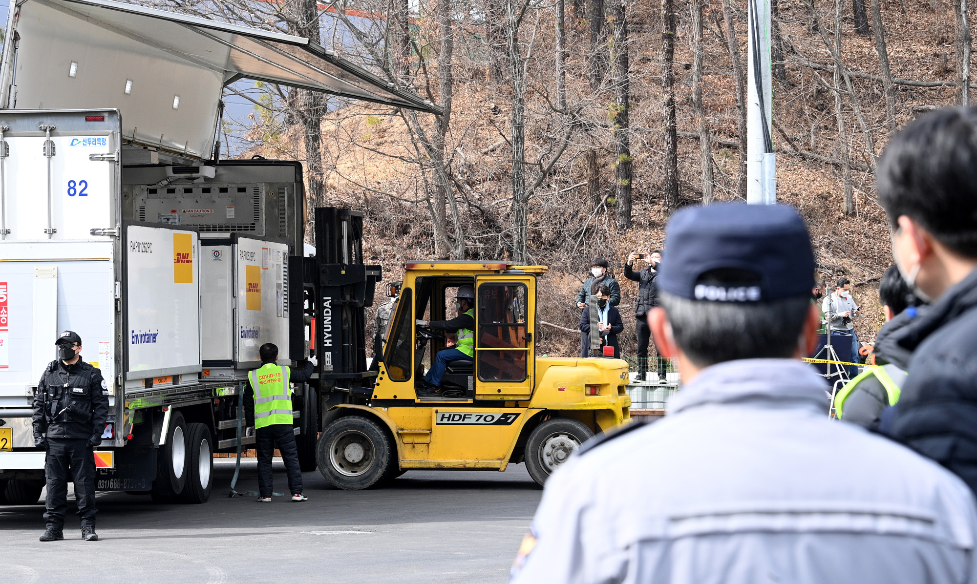 아스트라제네카 코로나 19 백신 국내 첫 출하