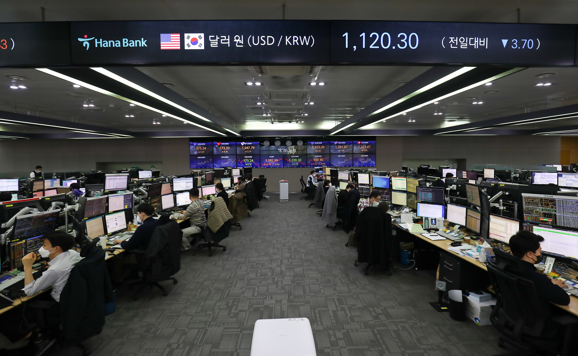 주가;코스피;원달라환율;하나은행딜링룸