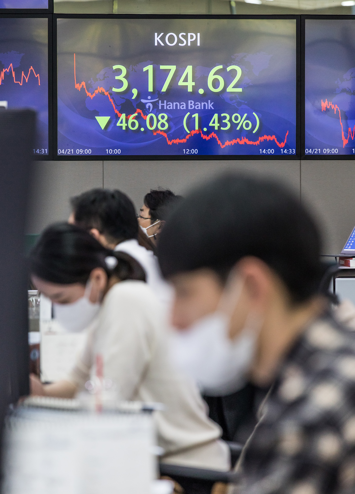 경제;금융;주가지수;주식;증권;코스피;코스피지수;하나은행딜링룸