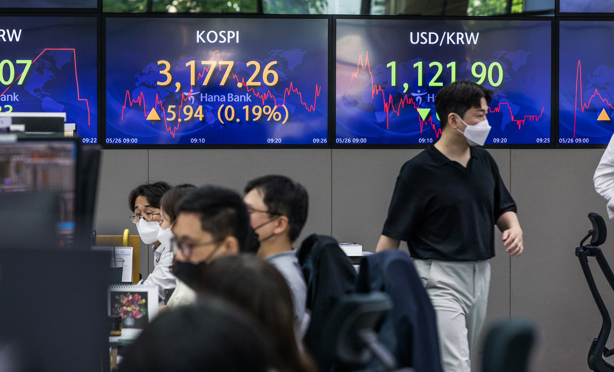 경제;금융;주가지수;주식;증권;코스피;코스피지수;하나은행딜링룸