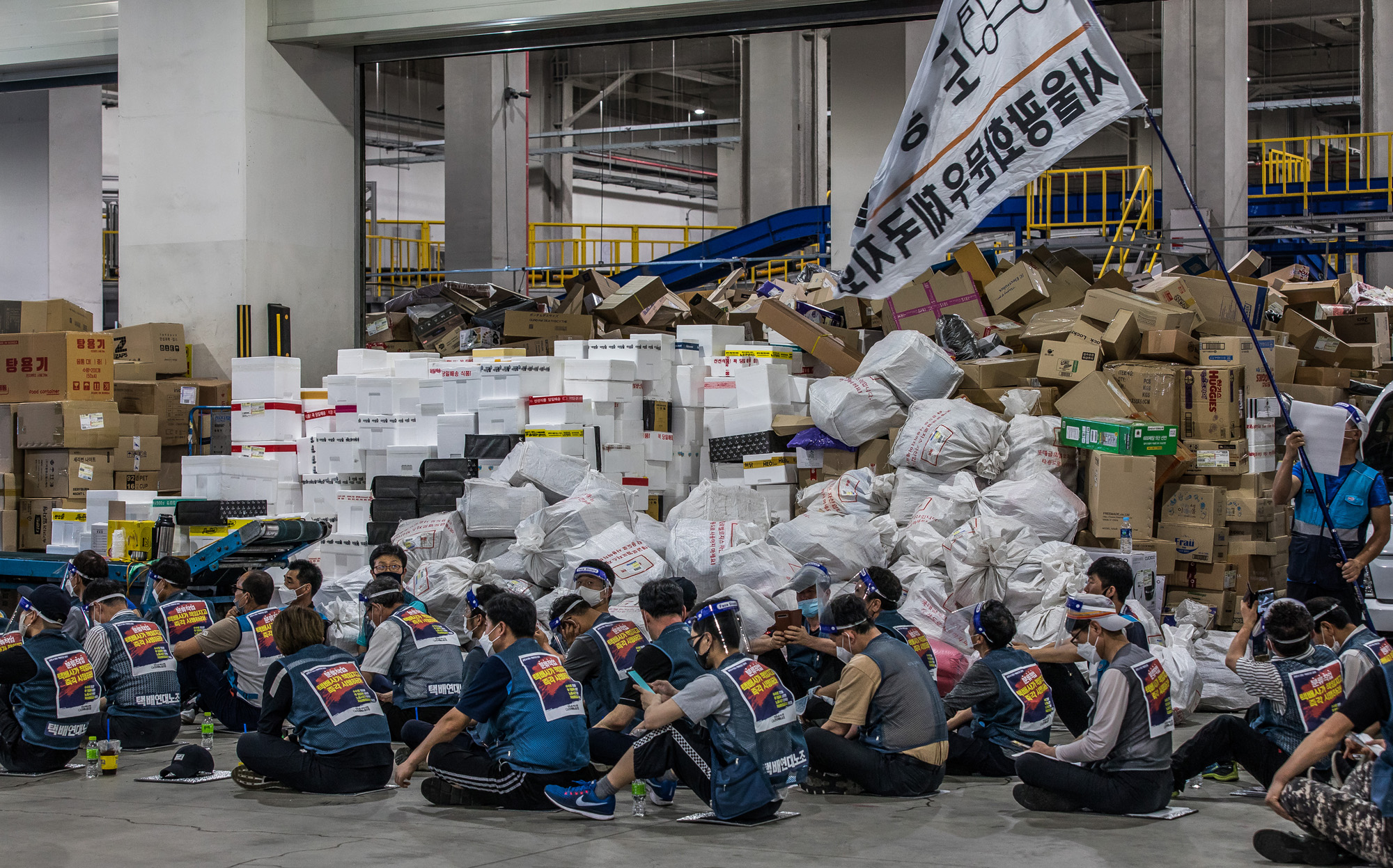 사회;사건사고;경제;운송업;택배;택배노조;택배노조파업;택배파업;서울복합물류센터