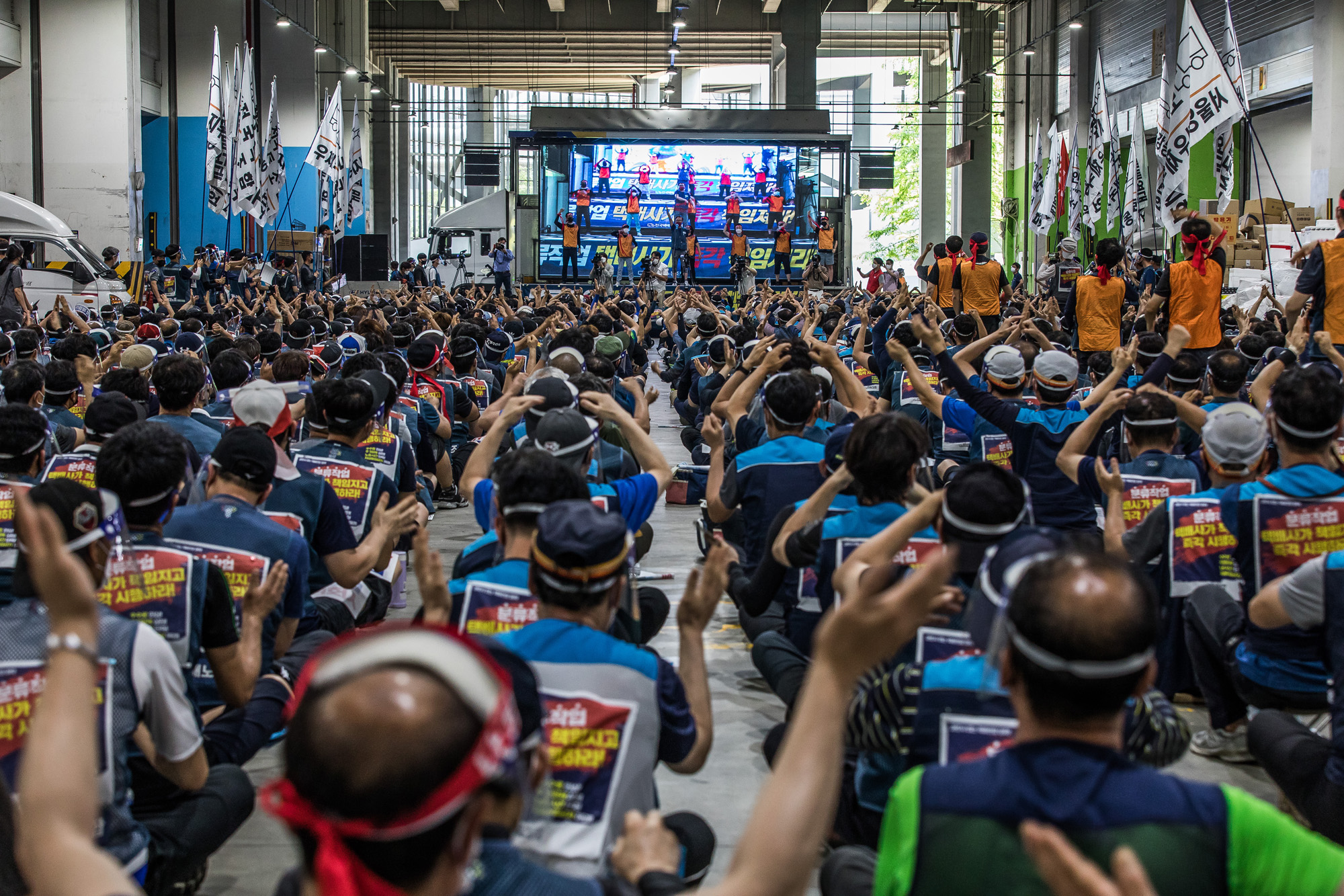 사회;사건사고;경제;운송업;택배;택배노조;택배노조파업;택배파업;서울복합물류센터