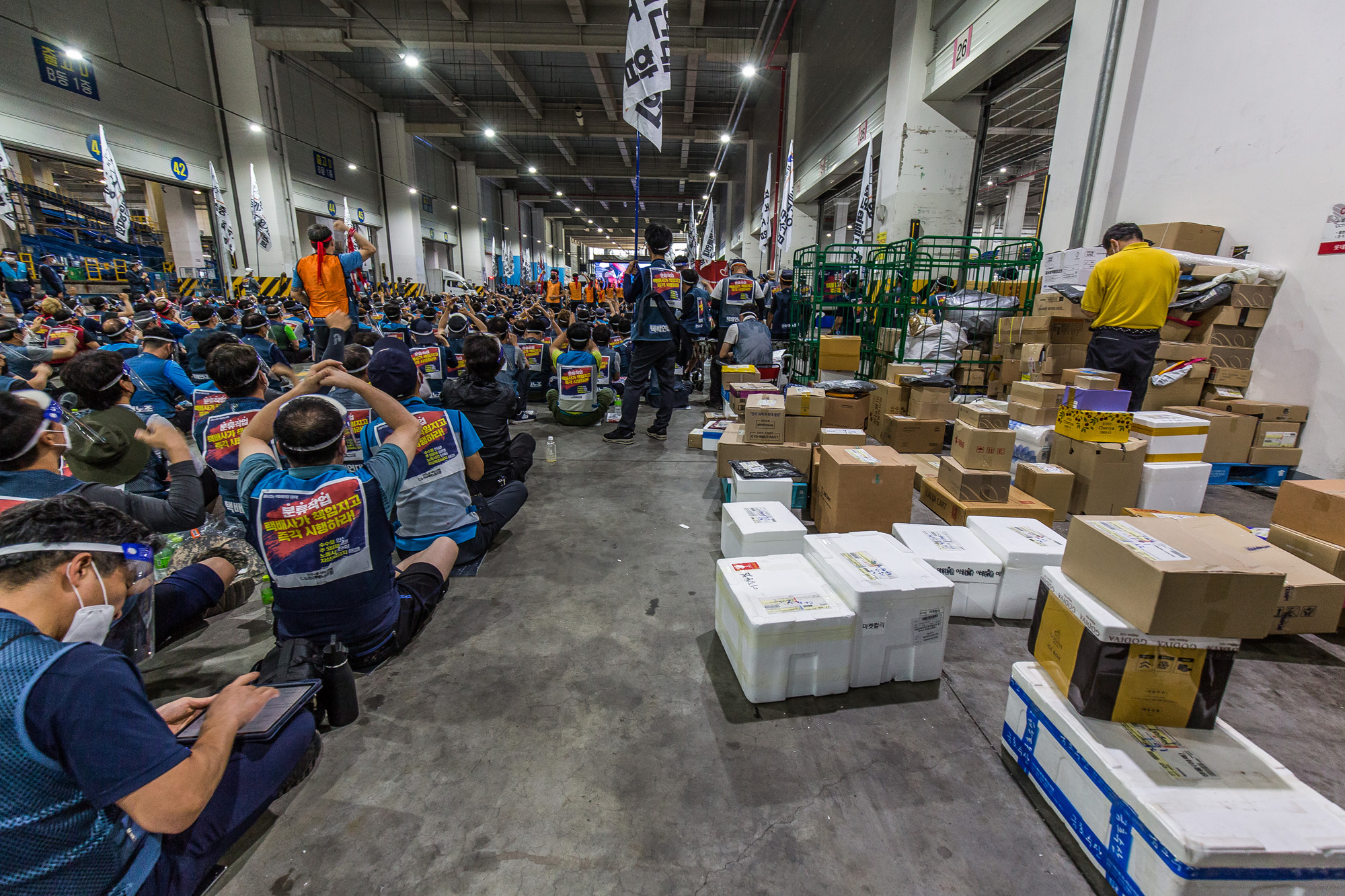 사회;사건사고;경제;운송업;택배;택배노조;택배노조파업;택배파업;서울복합물류센터