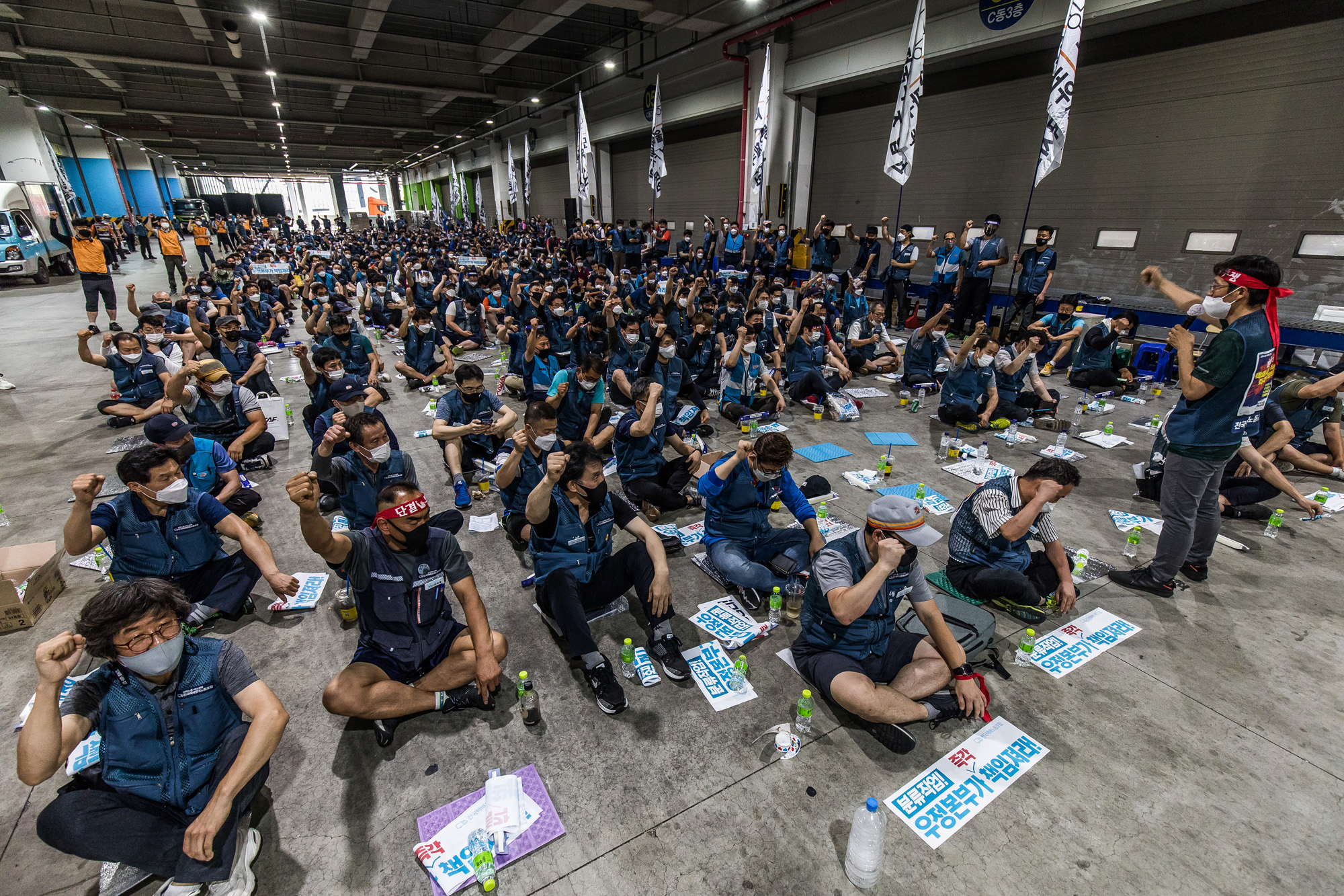 사회;사건사고;경제;운송업;택배;택배노조;택배노조파업;택배파업;서울복합물류센터