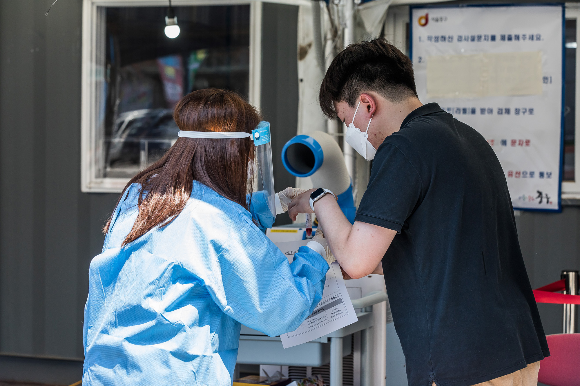 사회;질병;전염병;코로나19;신종코로나바이러스감염증;서울역선별진료소;폭염코로나선별진료소