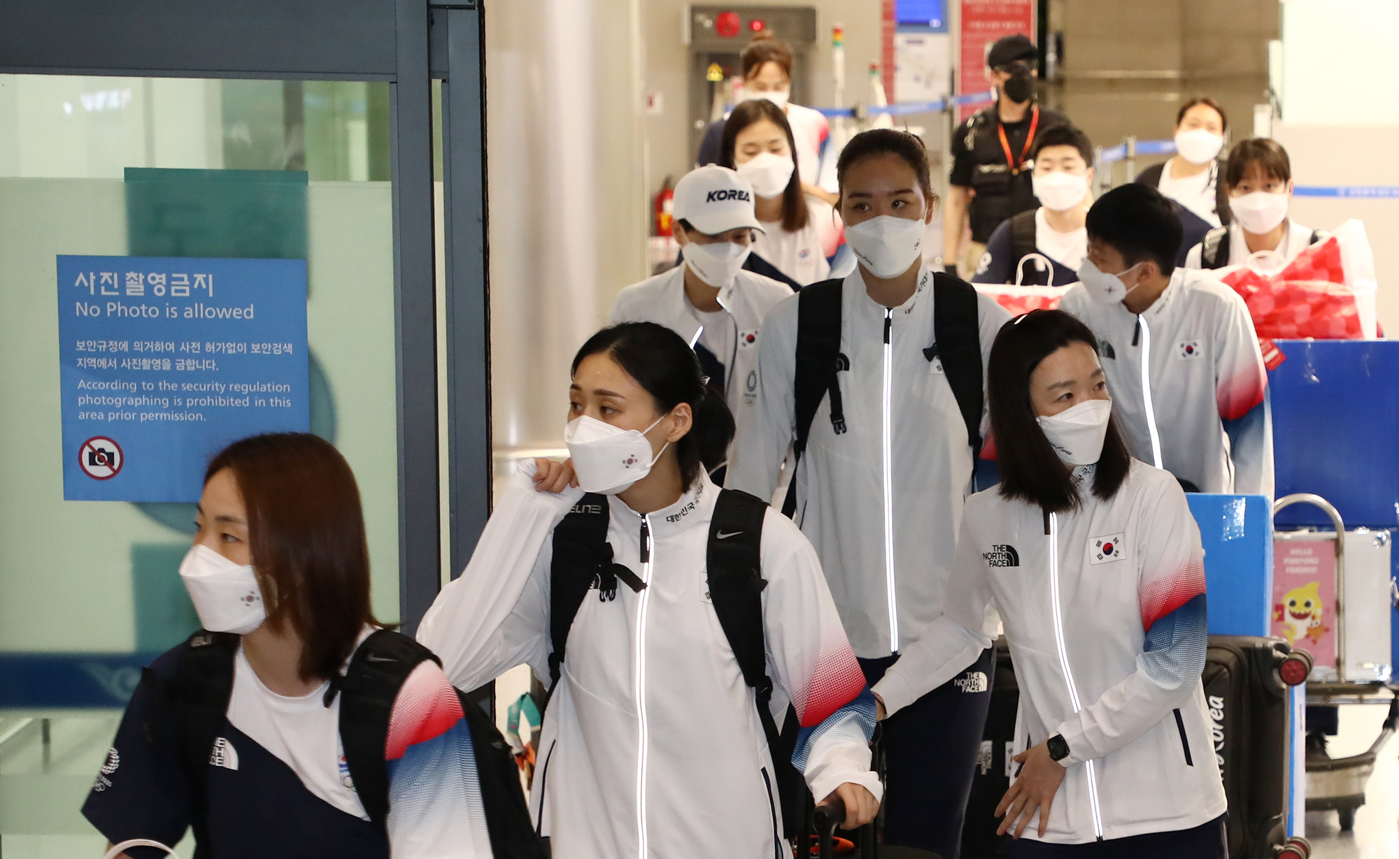 올림픽선수 인천공항;입국 2020도쿄 올림픽 여자농구