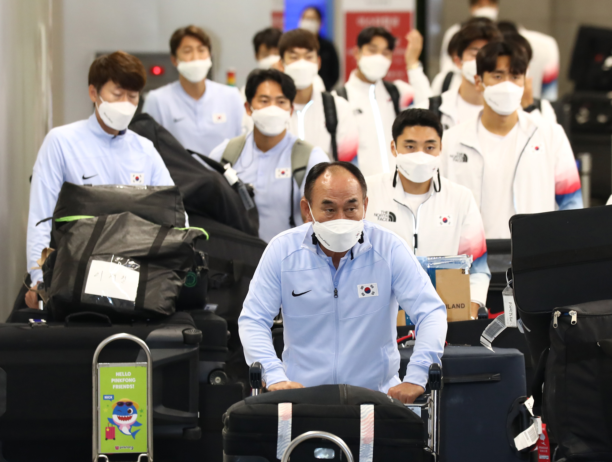 올림픽선수 인천공항;입국 2020도쿄 올림픽 축구