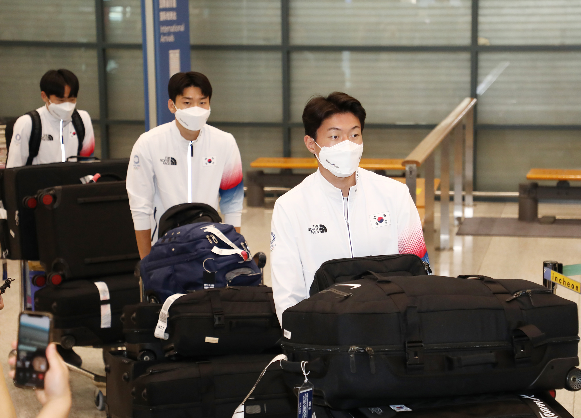 올림픽선수 인천공항;입국 2020도쿄 올림픽 축구