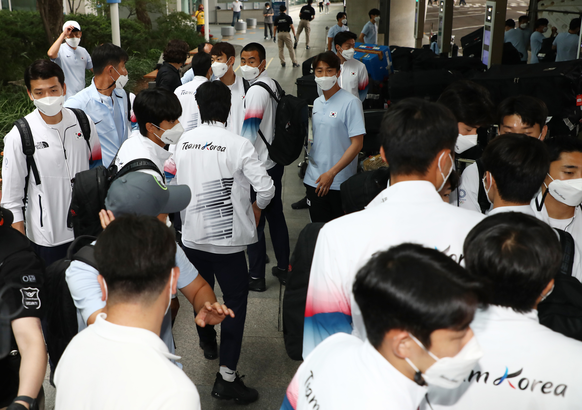 올림픽선수 인천공항;입국 2020도쿄 올림픽 축구