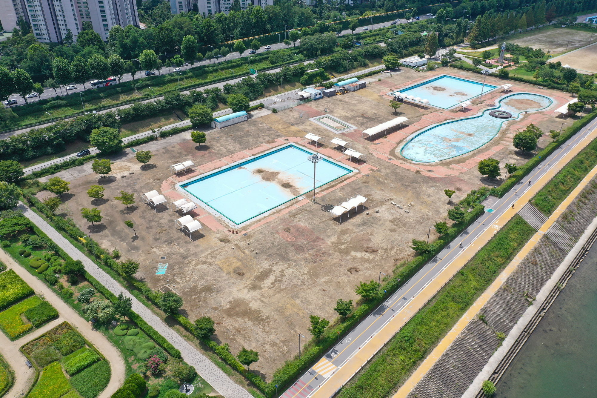 한강공원 잠실 야외수영장 코로나