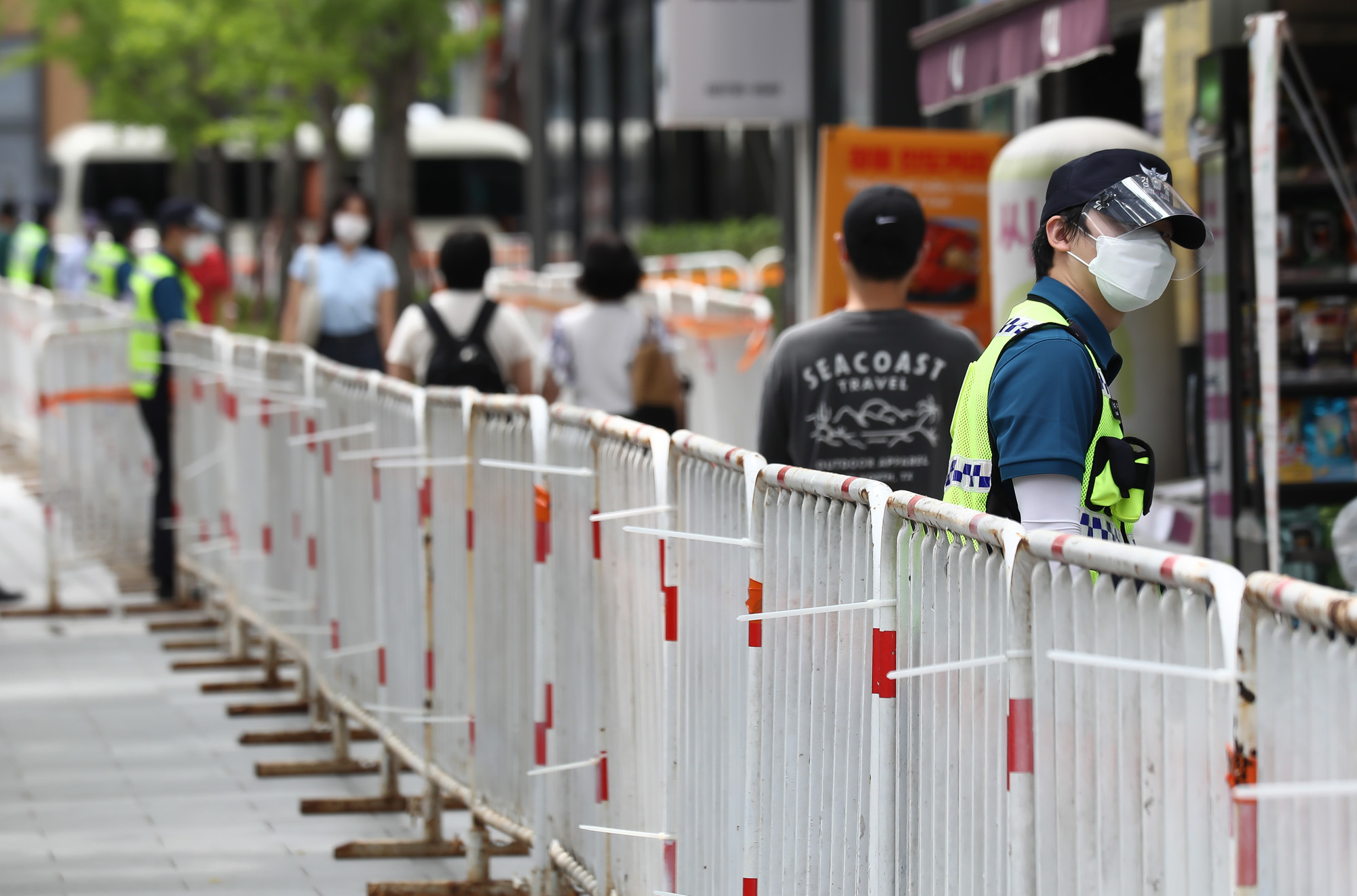 광화문 도로 출입통제 전광훈 사랑제일교회