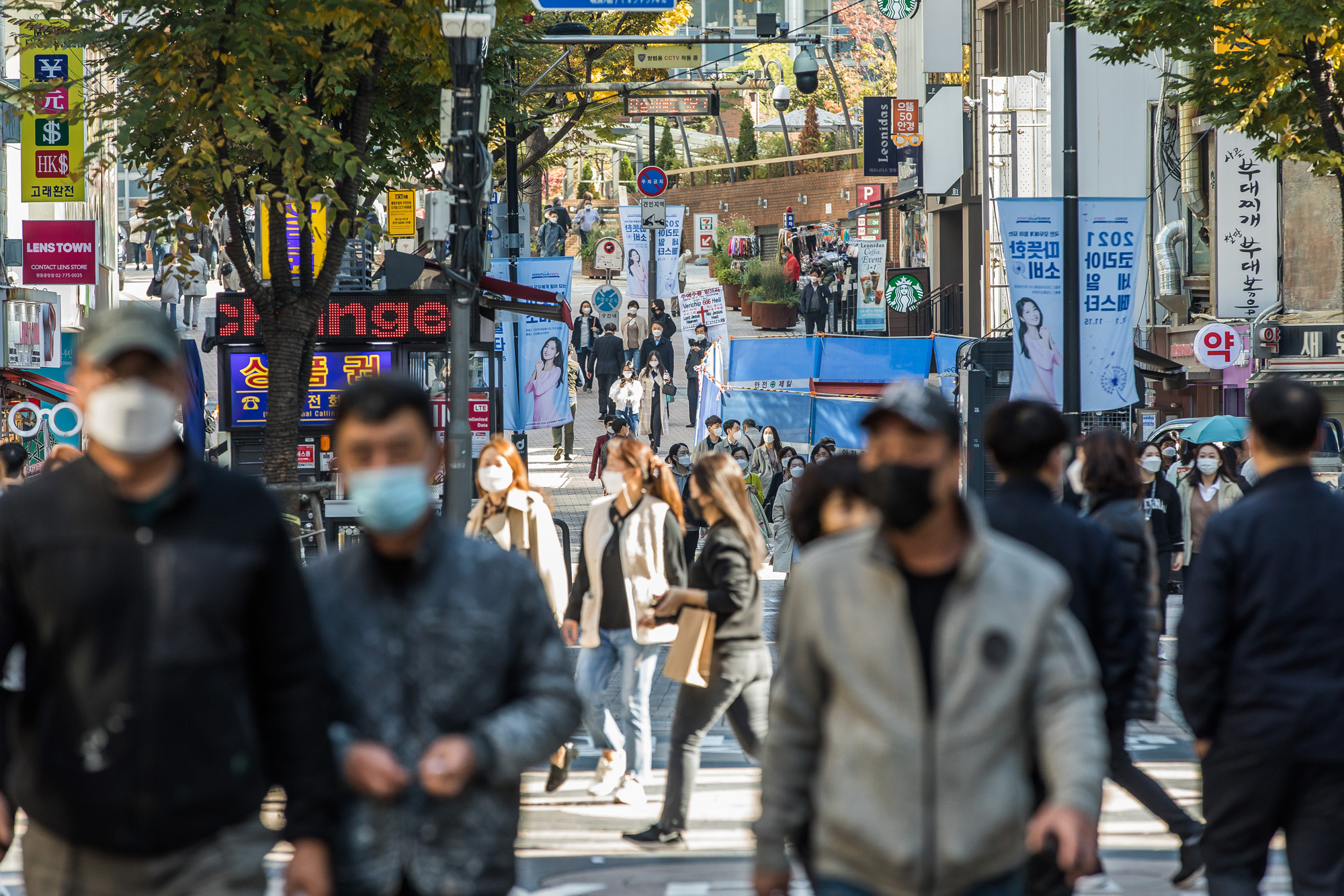사회;세태;코로나19;신종코로나바이러스감염증;위드코로나;단계적일상회복;사회적거리두기;명동거리