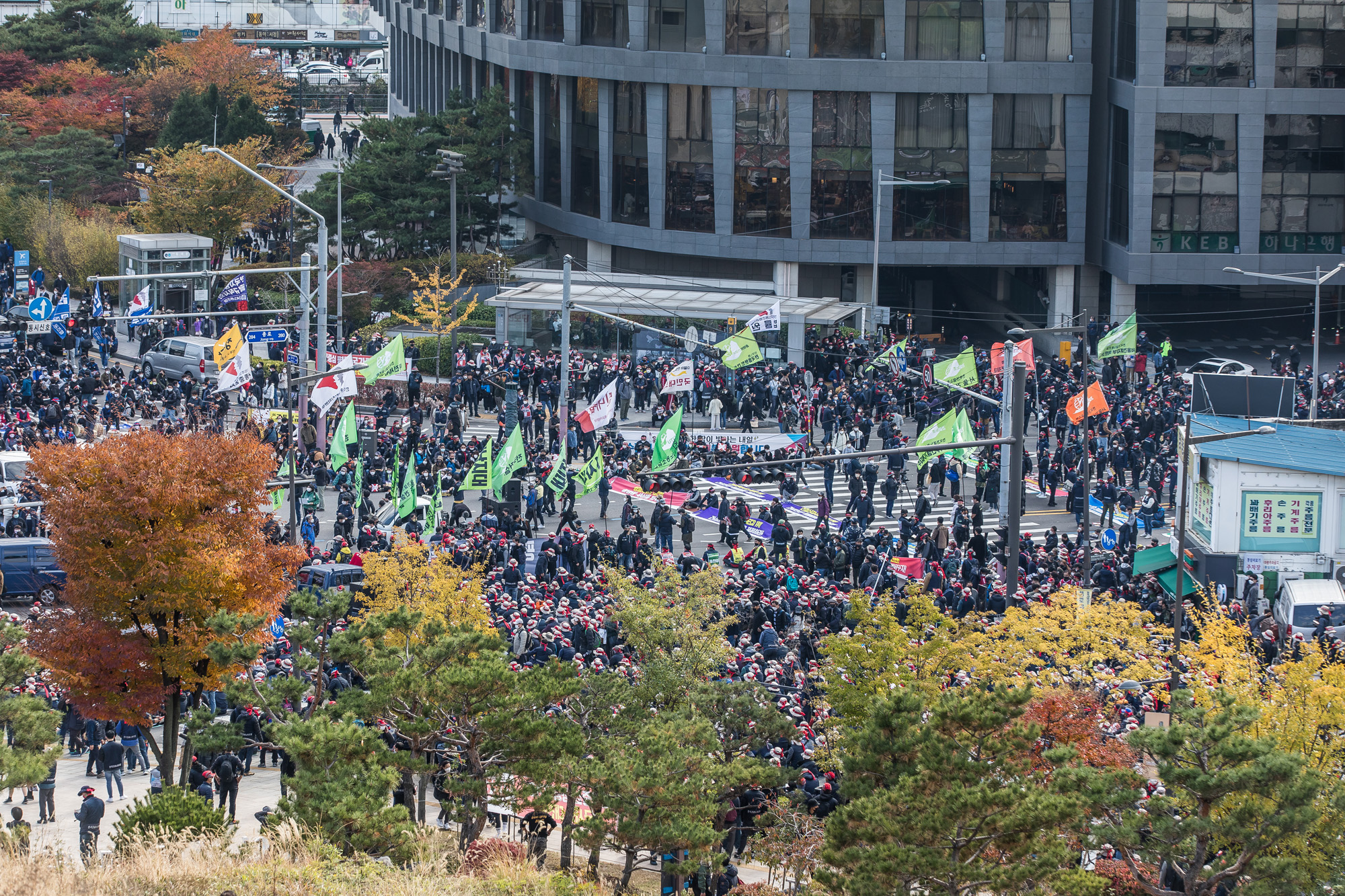 사회;집회;시위;민주노총;민노총;전국노동자대회;전국민주노동조합총연맹;동대문역사거리