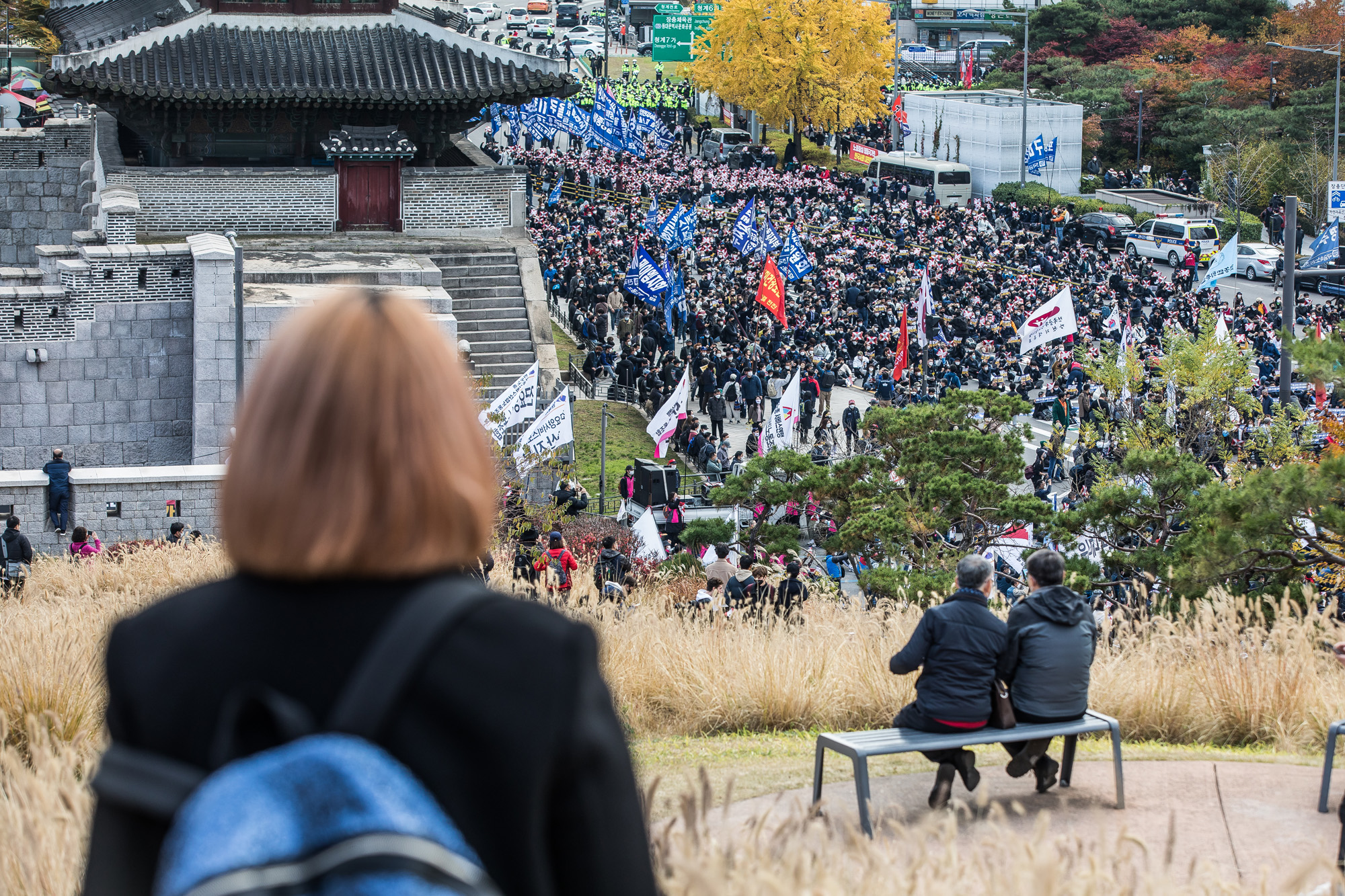 사회;집회;시위;민주노총;민노총;전국노동자대회;전국민주노동조합총연맹;동대문역사거리